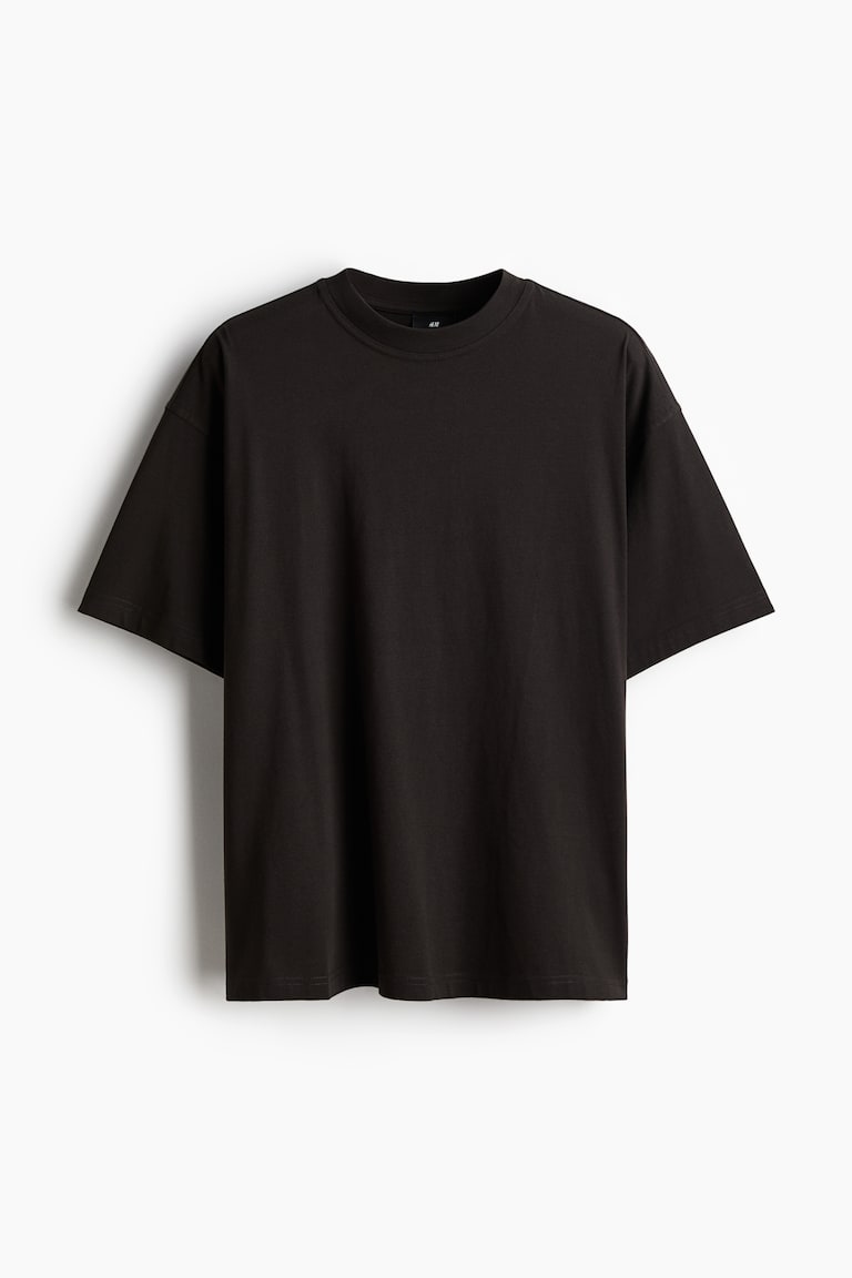 Camiseta Oversized Fit Negro HOMBRE H&M ES