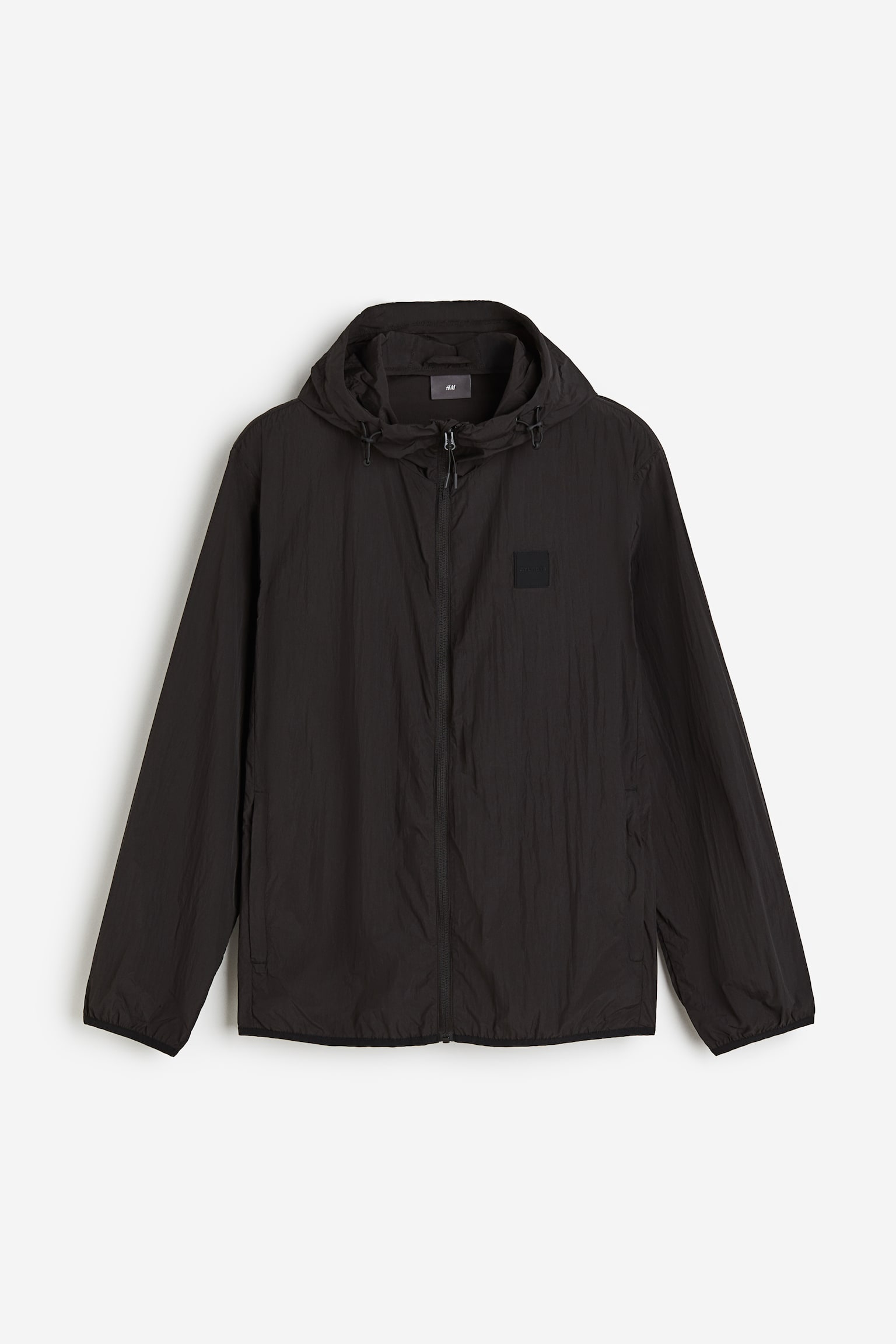 Regular Fit Nylon windbreaker - Black - 2