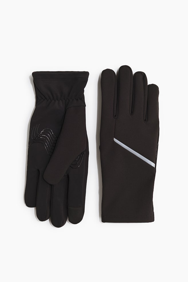 Running gloves with DryMove™ - Black - 1