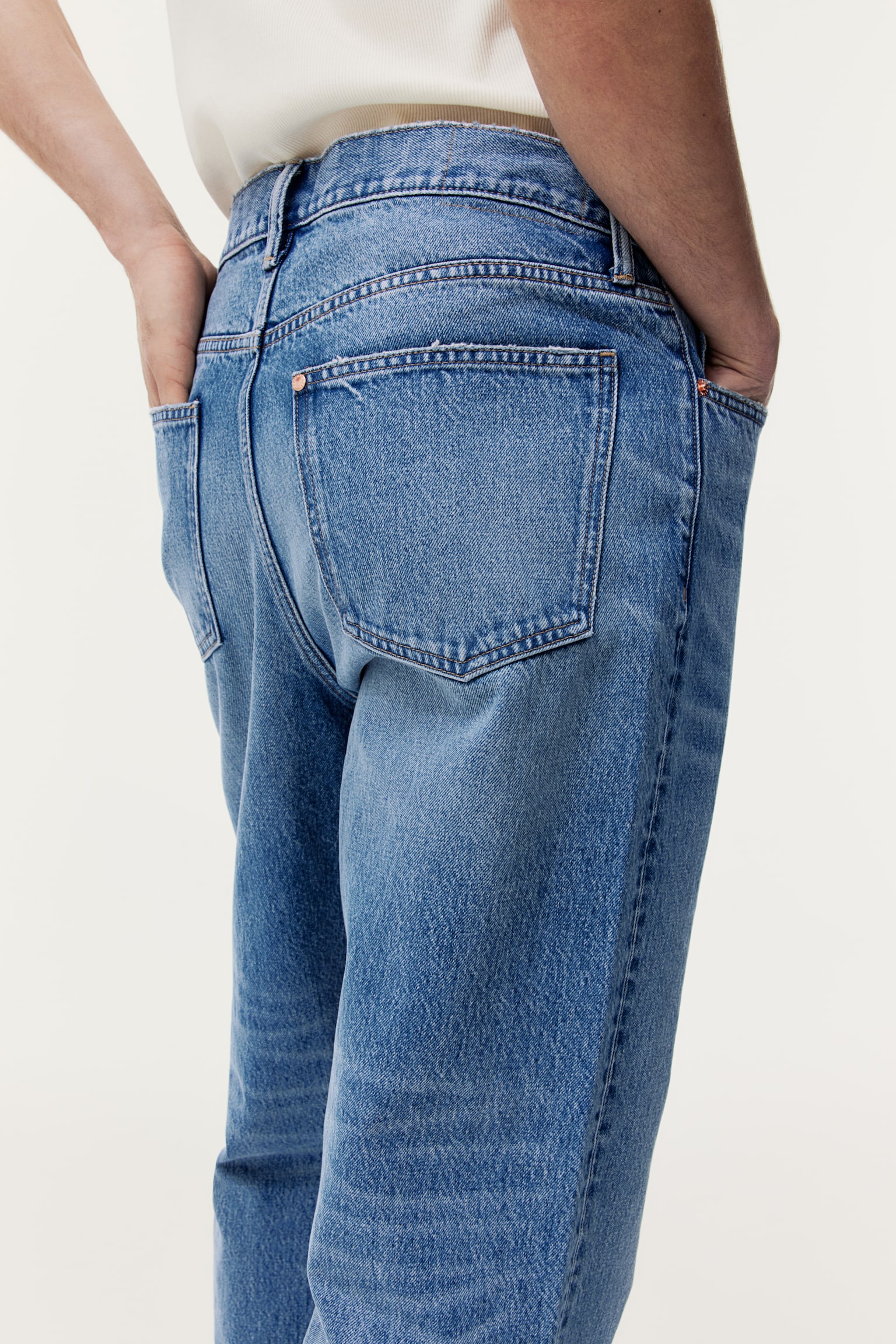 Straight Relaxed High Jeans - Denim blue/Black/Light denim blue - 3