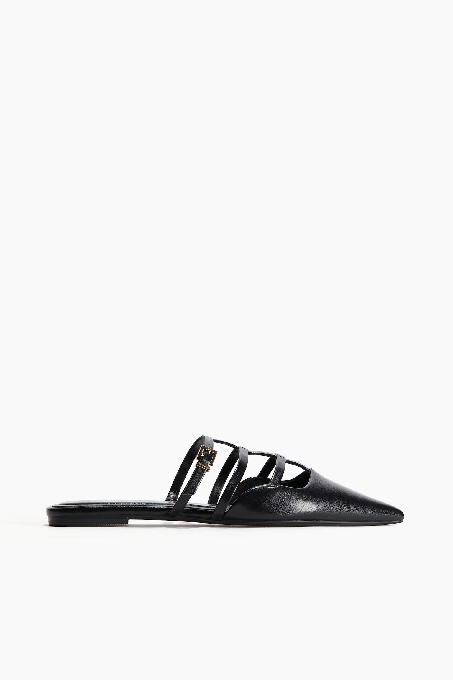 Pointed mules - Black/Light beige - 4