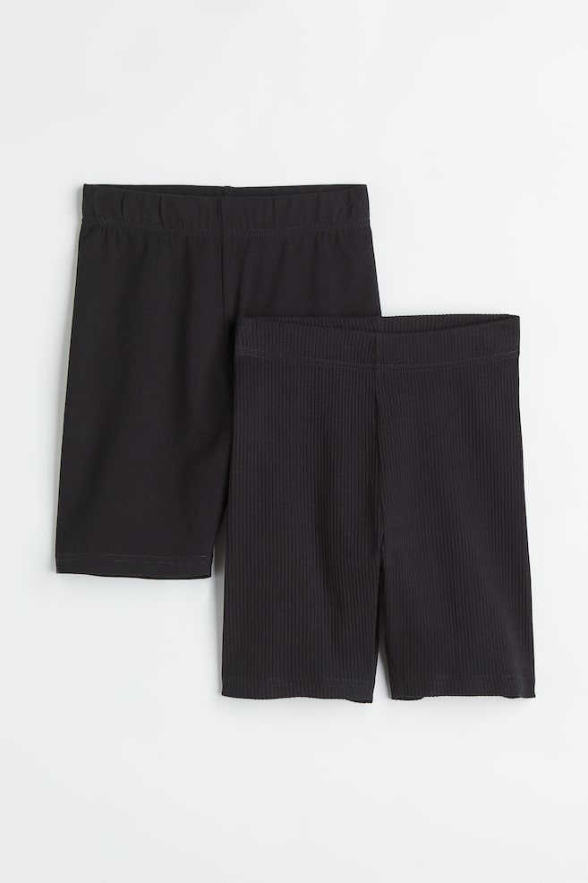 Lot de 2 shorts cycliste - Noir/Beige clair/noir - 1