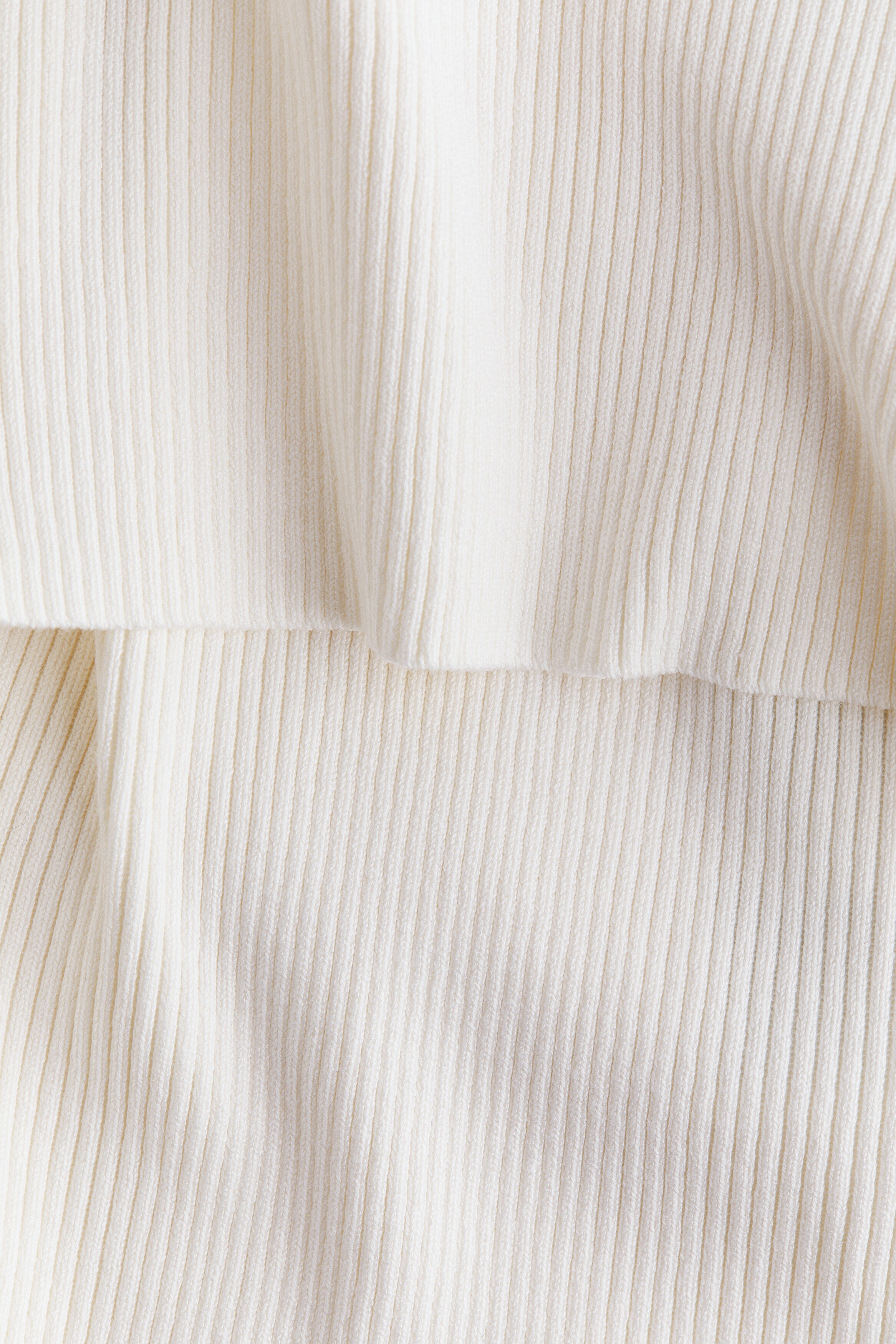 Rib-knit off-the-shoulder top