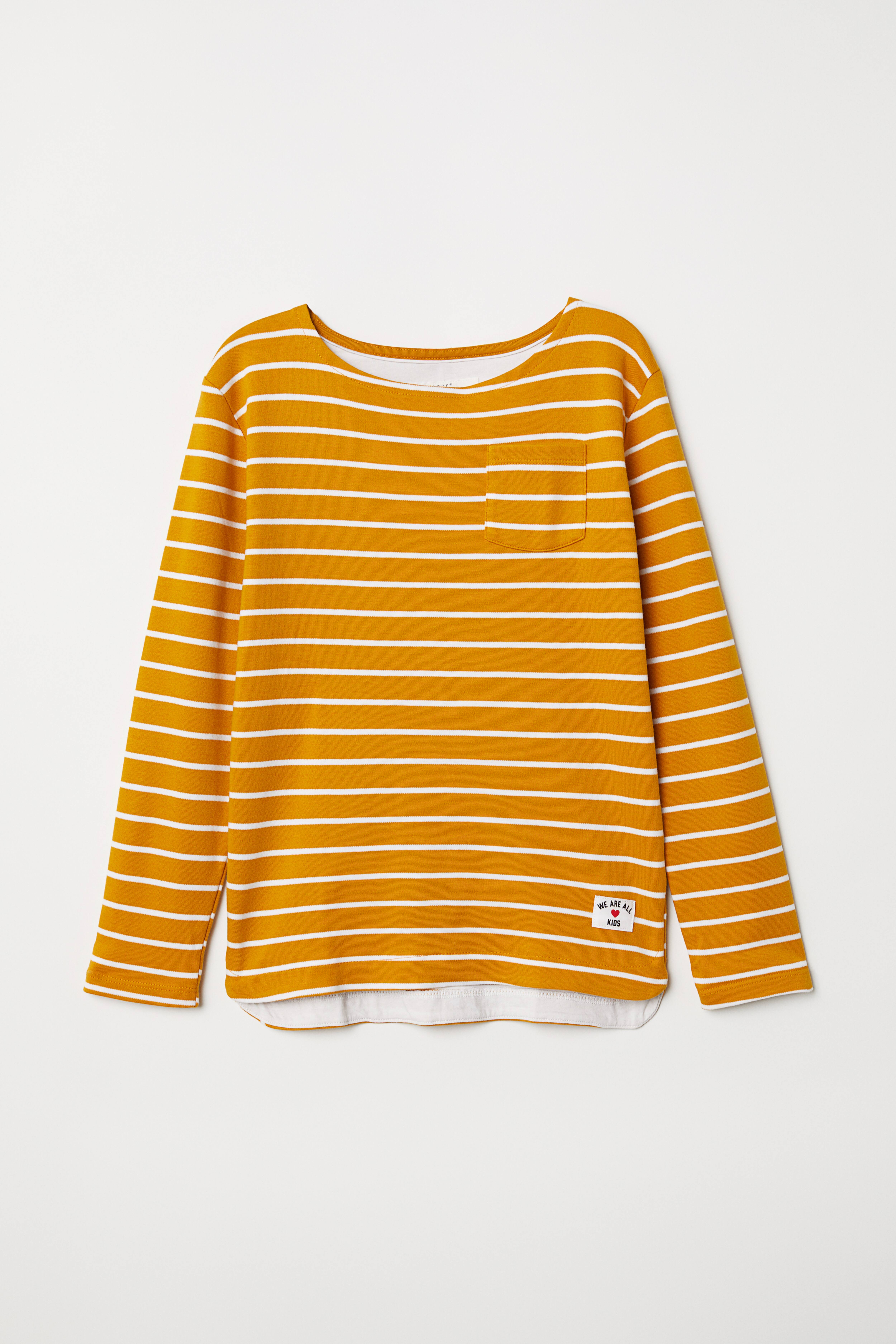 H&m yellow striped shirt best sale