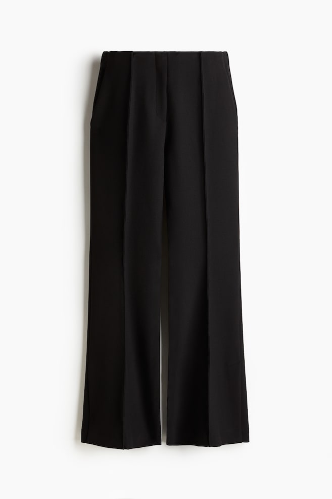 Ausgestellte Twillhose mit Schlitzen - Schwarz - 1