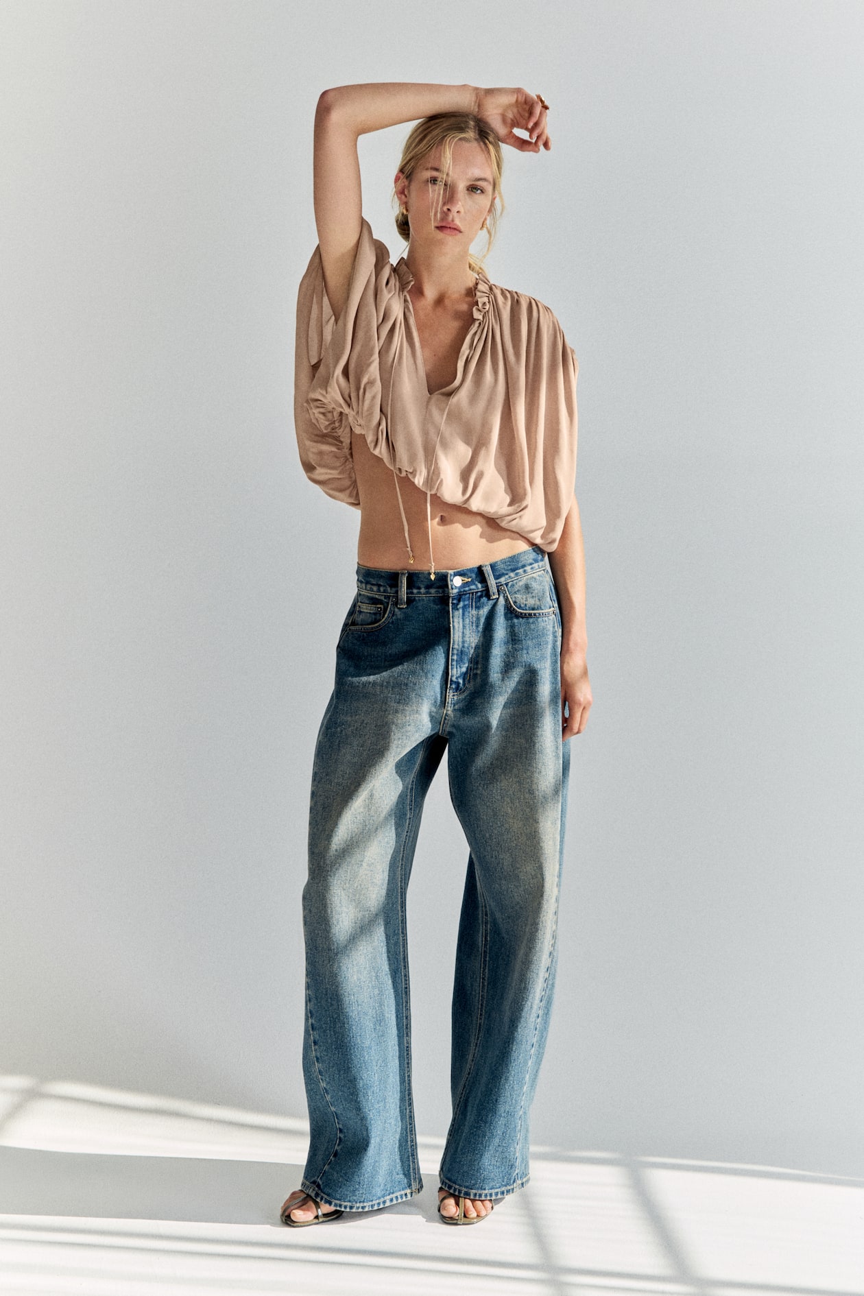 Oversized Bubble-Hem Blouse - image 2