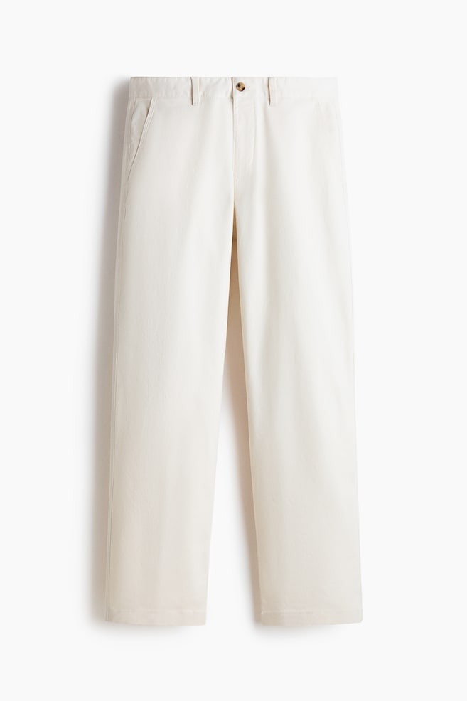 Baumwollchino in Relaxed Fit - Weiß/Schwarz/Dunkelblau/Beige - 1
