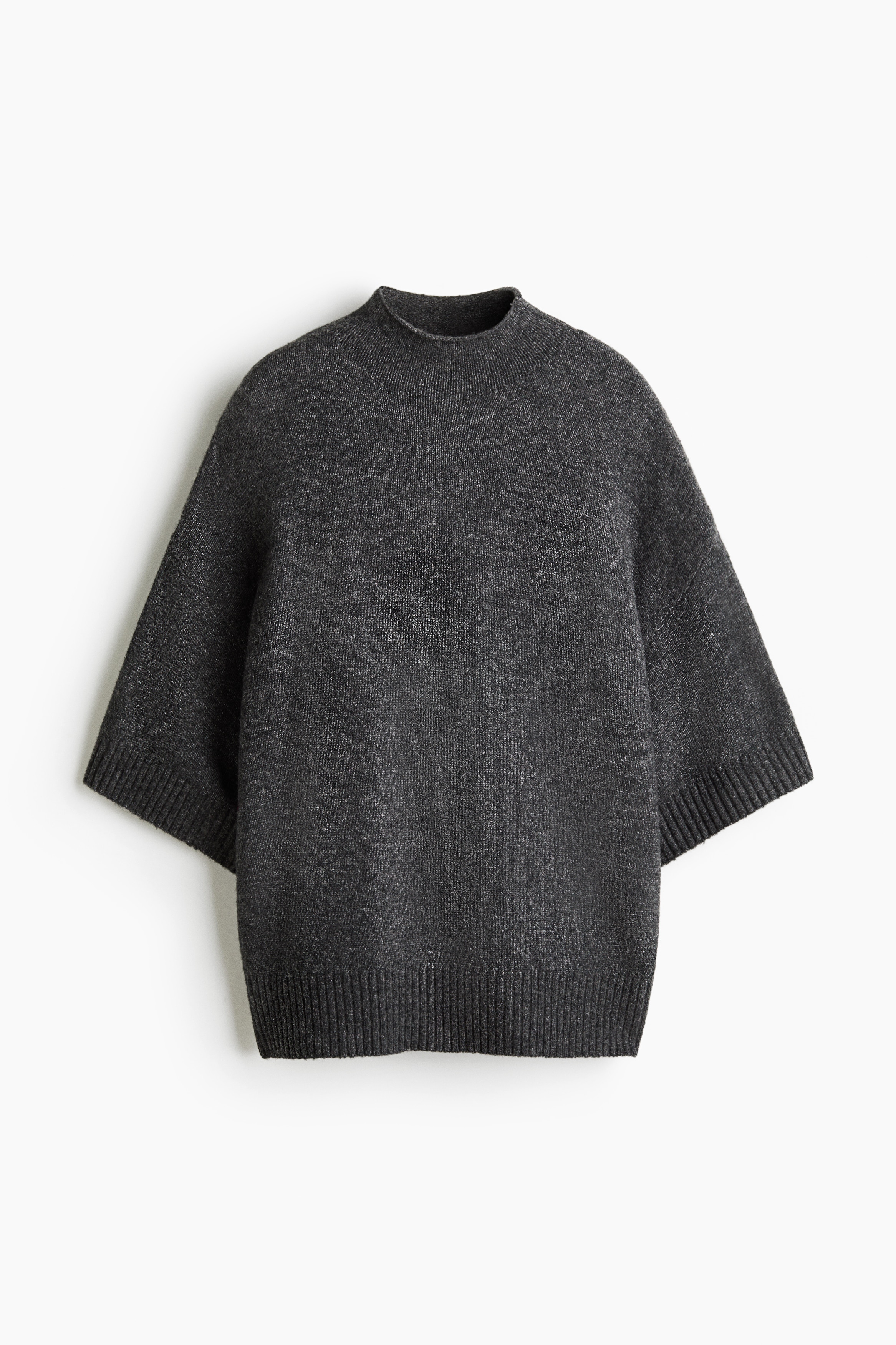 Oversized Pullover mit Turtleneck - Dunkelgraumeliert