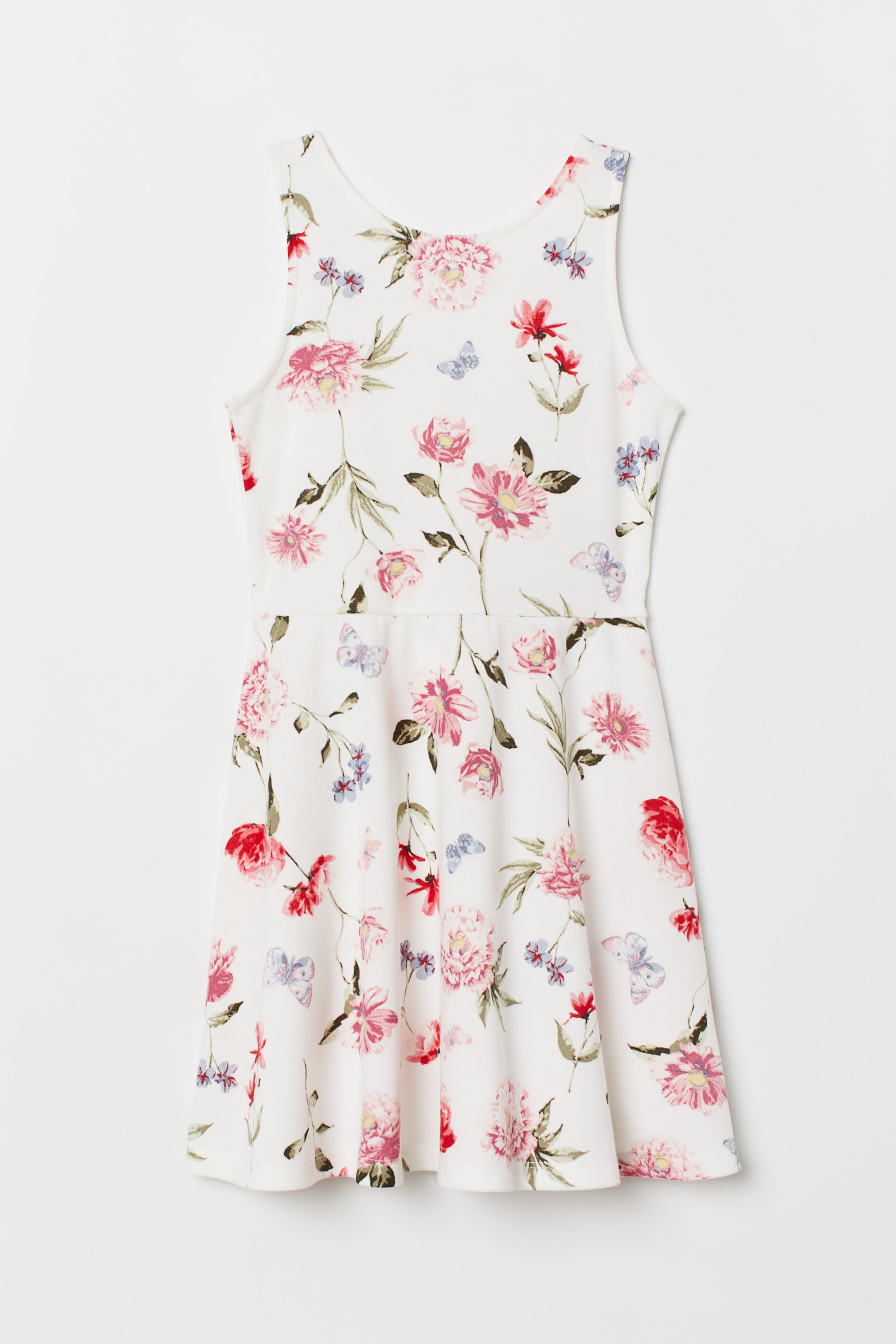 View larger image: Jersey dress - White/Floral - Kids | H&M 1