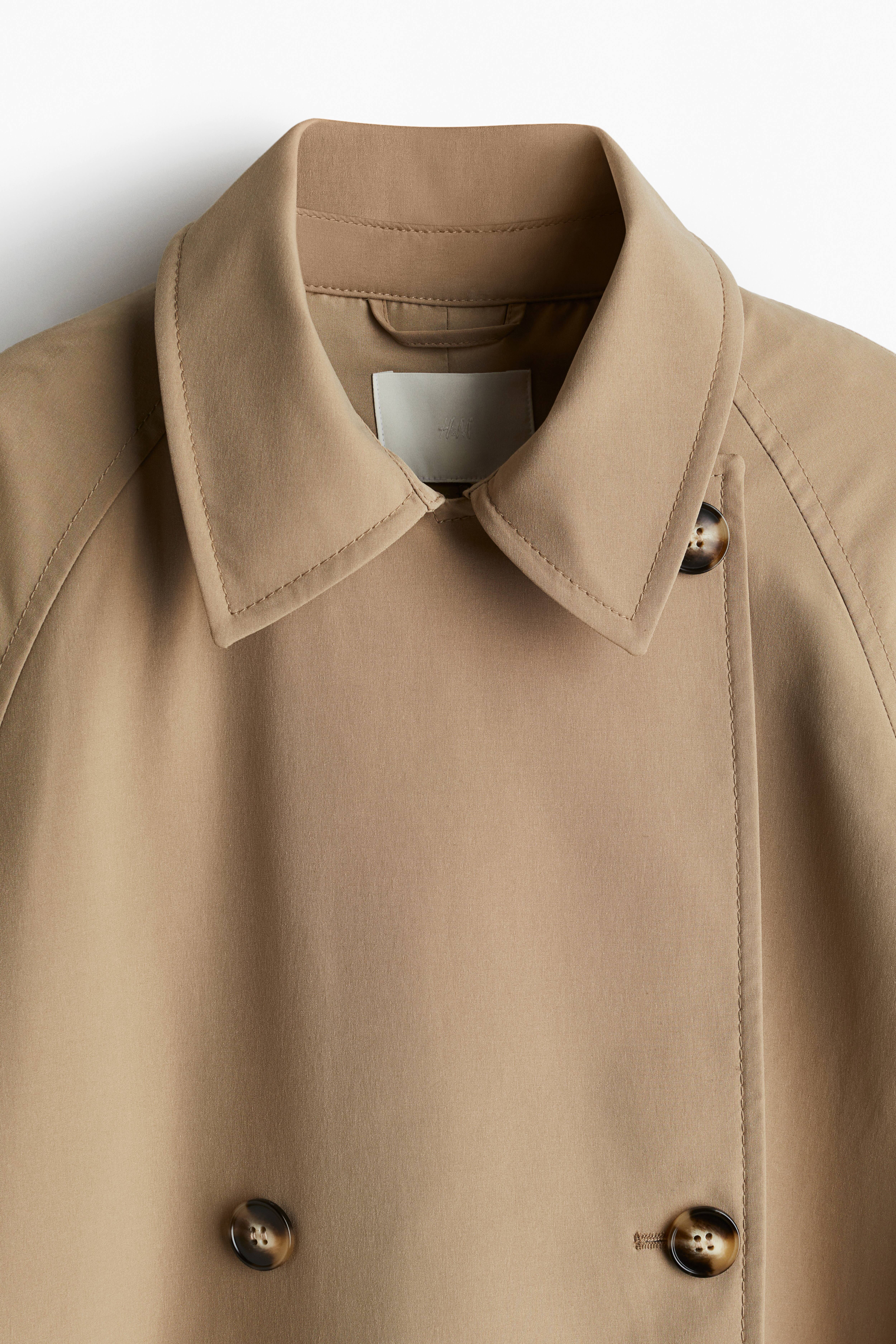 Women s Dark Beige Double breasted Trench Coat H M CA Women s Dark Beige Double breasted Trench Coat H M CA