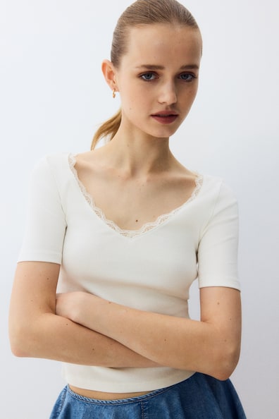 Rib-knit top