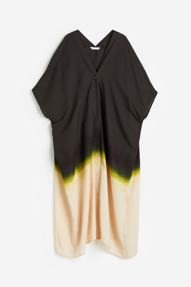 Oversized kaftan dress - Black/Ombre/Natural white/Zebra print/Orange/Patterned/Black - 2