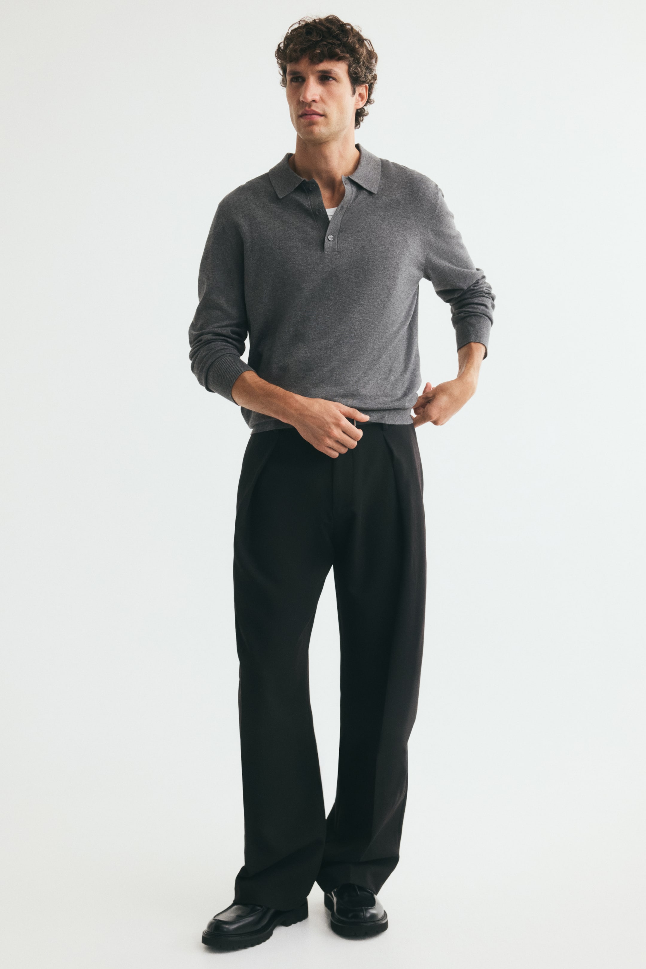 Regular-Fit Knit Polo Shirt