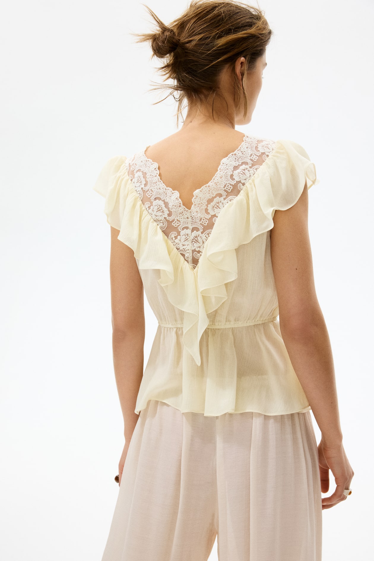 Flounce-Trimmed Lyocell Top - image 2