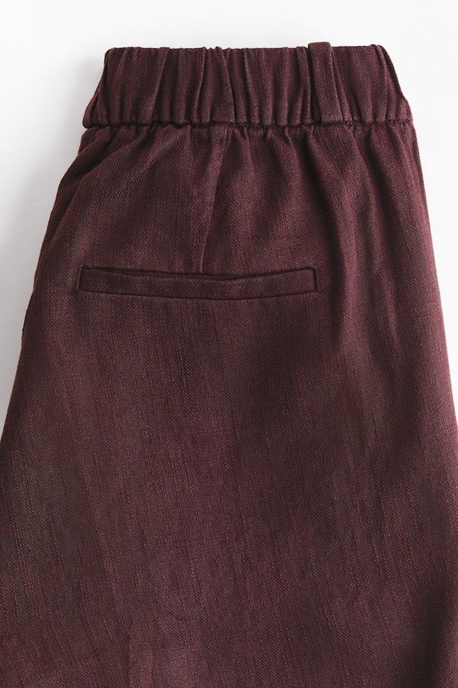 MAMA Linen-Blend Dress Pants - Dark brown/Black/Khaki green/Light beige - 3