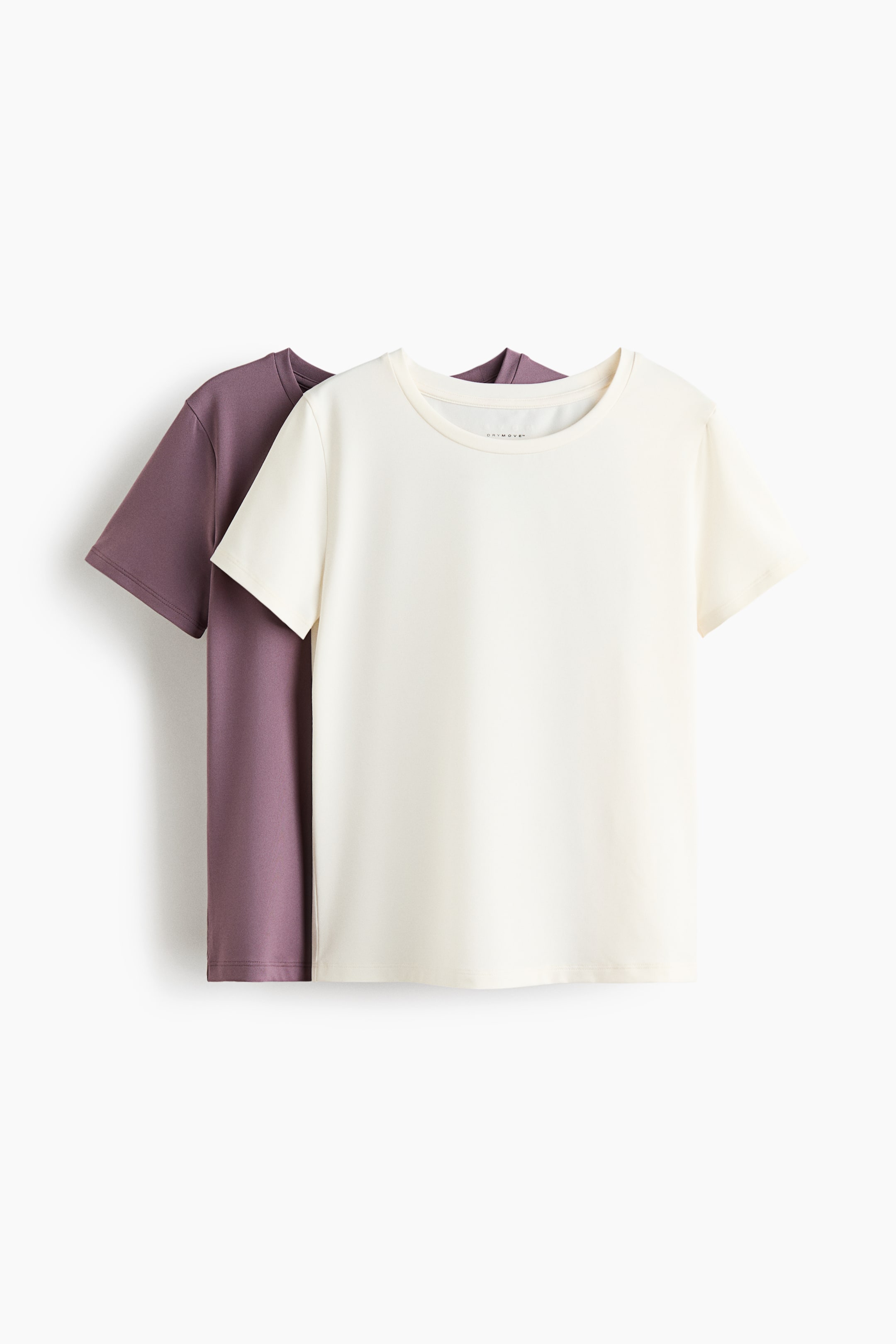 View larger image: 2-pack sports tops with DryMove™ - Dusty purple/Ivory - Kids | H&M 1