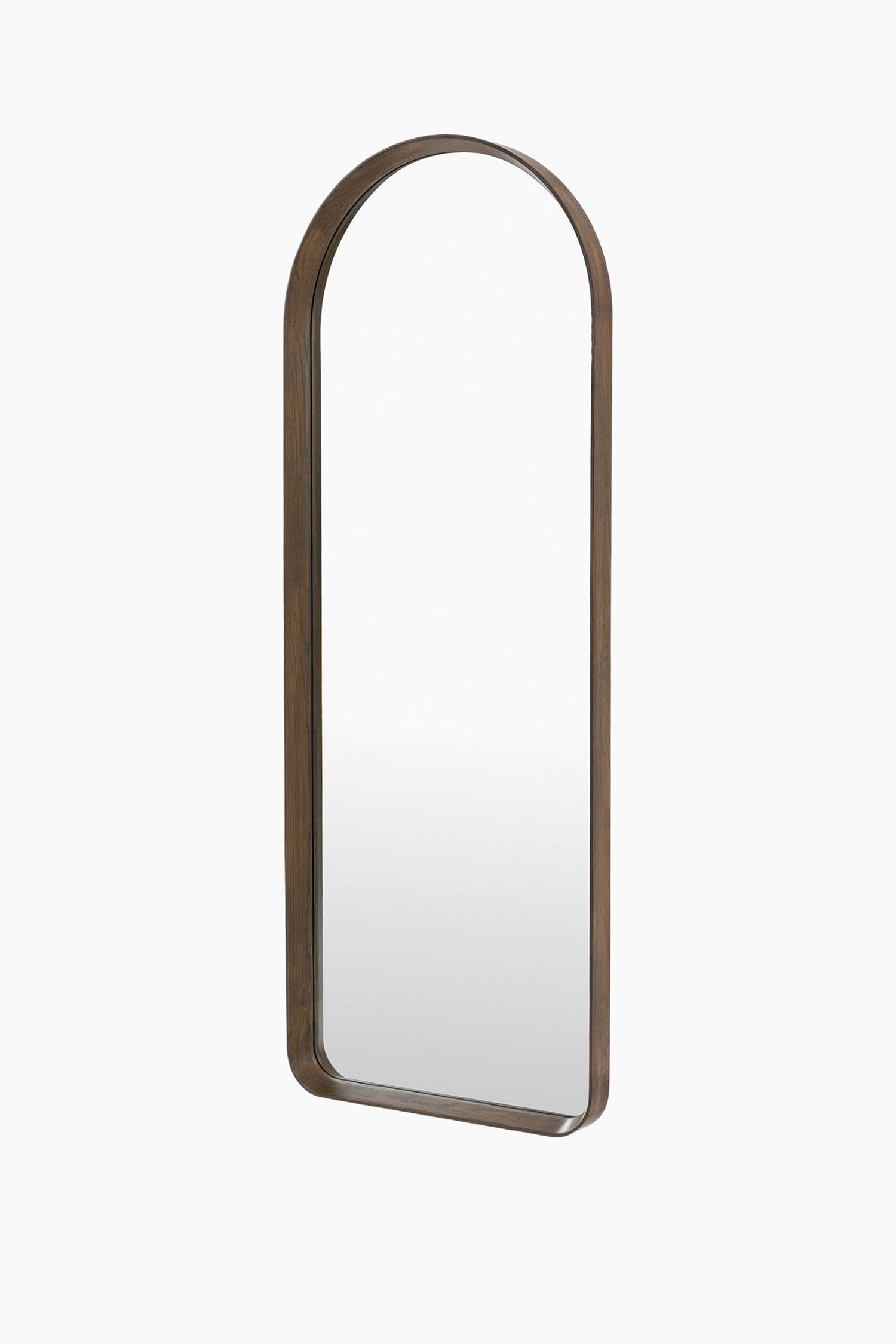Oak Framed Long Mirror - Dark Wood/Light Wood