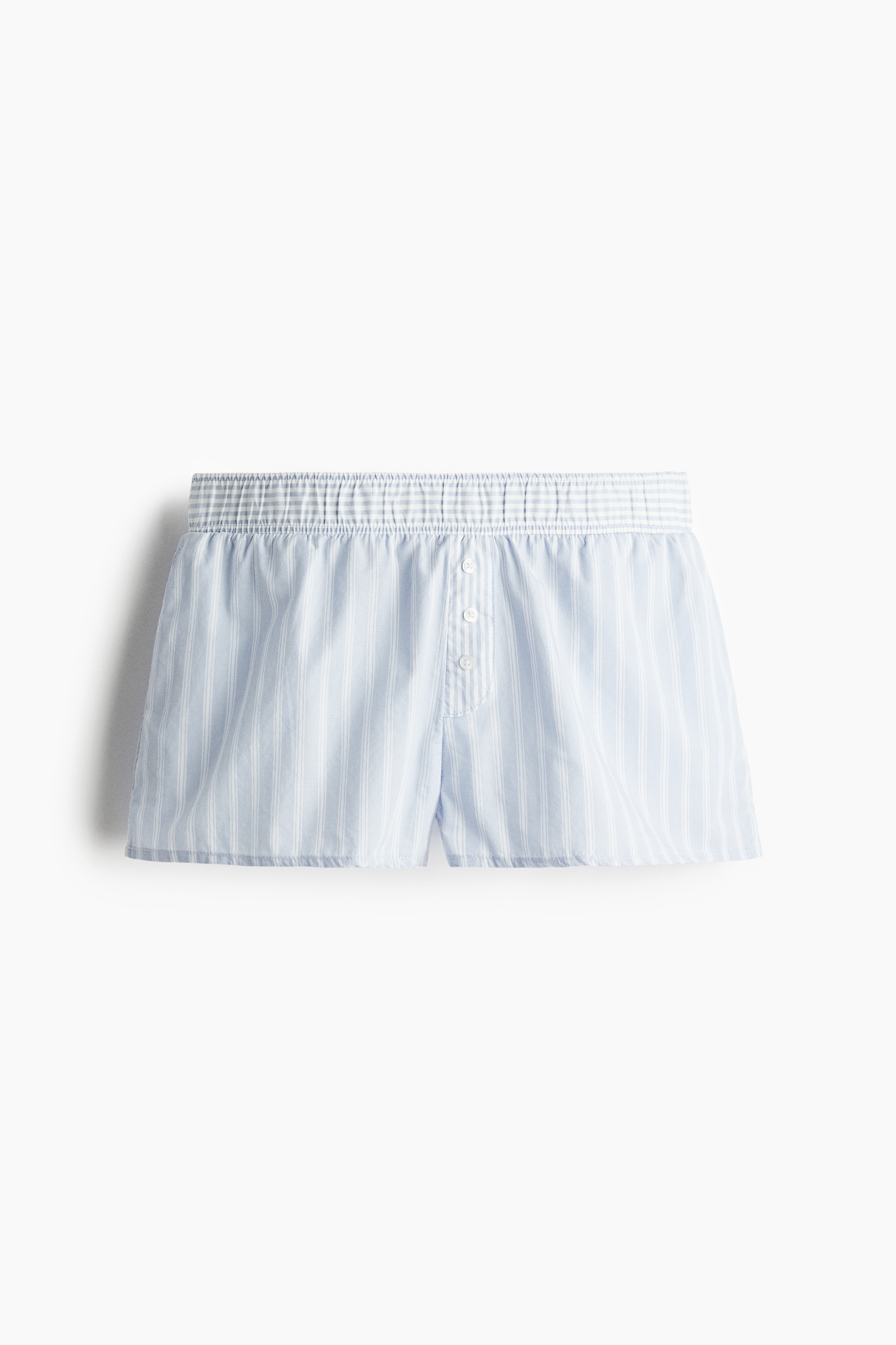 Cotton pull-on shorts - Light blue/Striped/Beige/Striped/Black/Gingham check