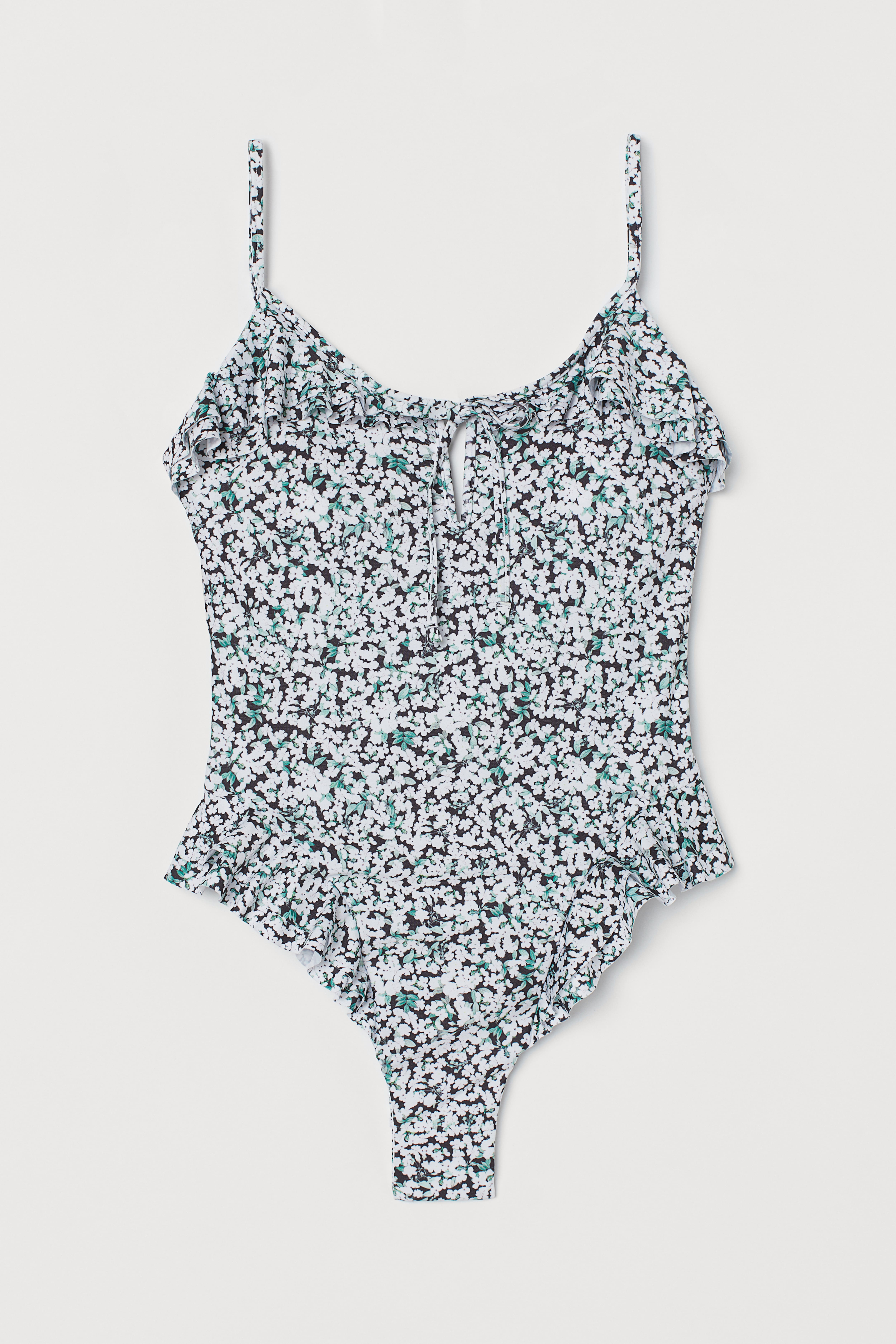 H&m white one piece bathing suit best sale