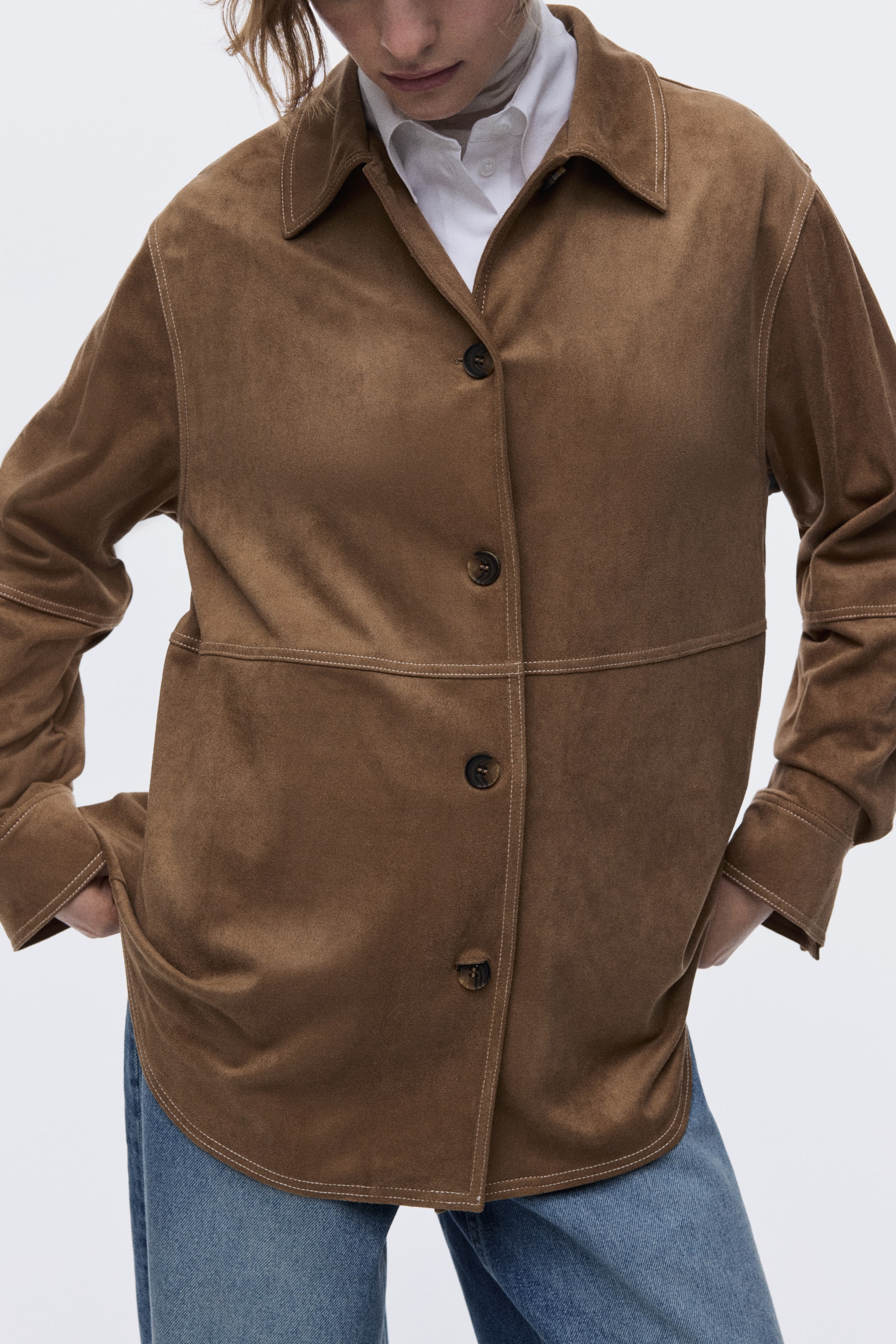 View larger image: Loose-fit shirt - Brown - Ladies | H&M IN 1