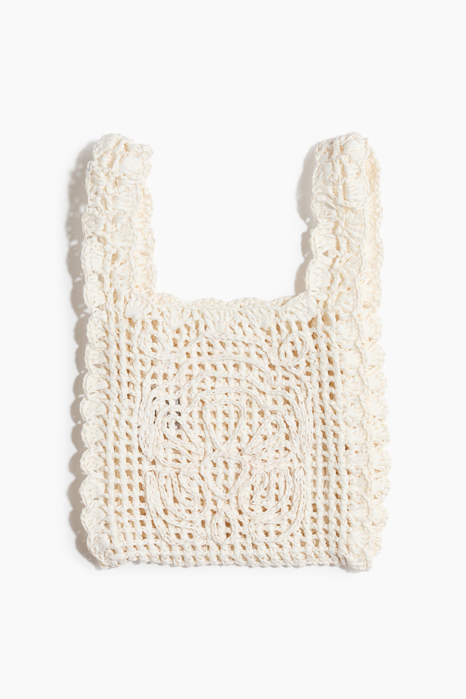 Straw clutch - White - 2