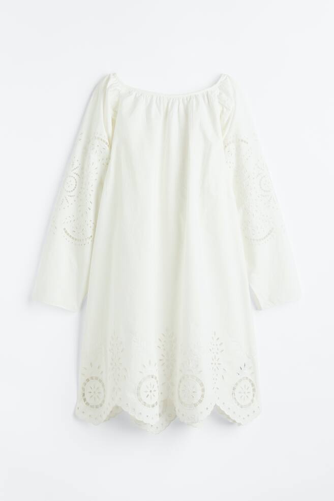 Broderie anglaise dress - White - 2