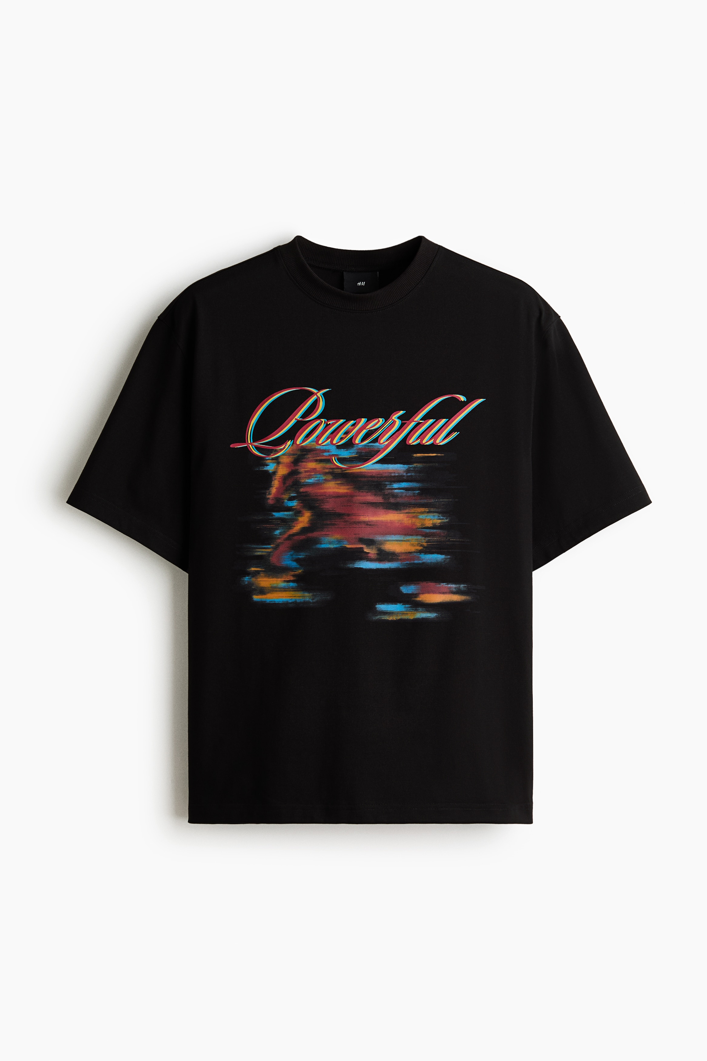 Áo thun in hình Loose Fit - Màu đen/Powerful/Màu đỏ/Always powerful/Màu be nhạt/Powerful/Màu tím/Unity