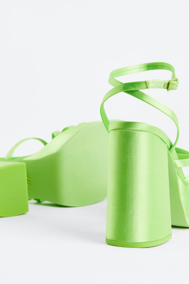 Platform sandals-Bright green - 2