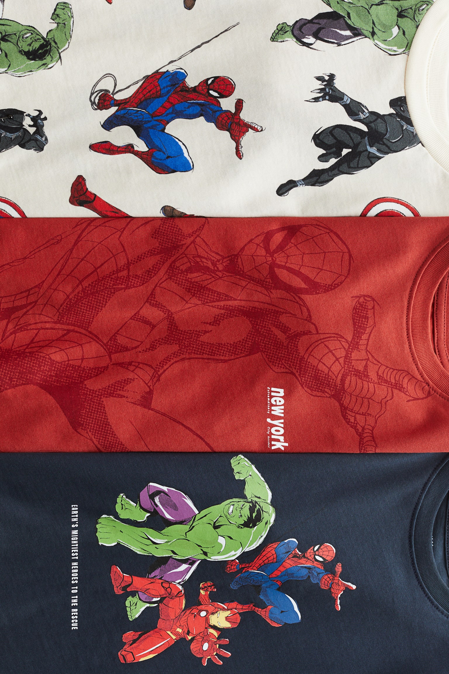 Bộ 3 áo thun in hình - Xanh tím than/Marvel Comics - 2