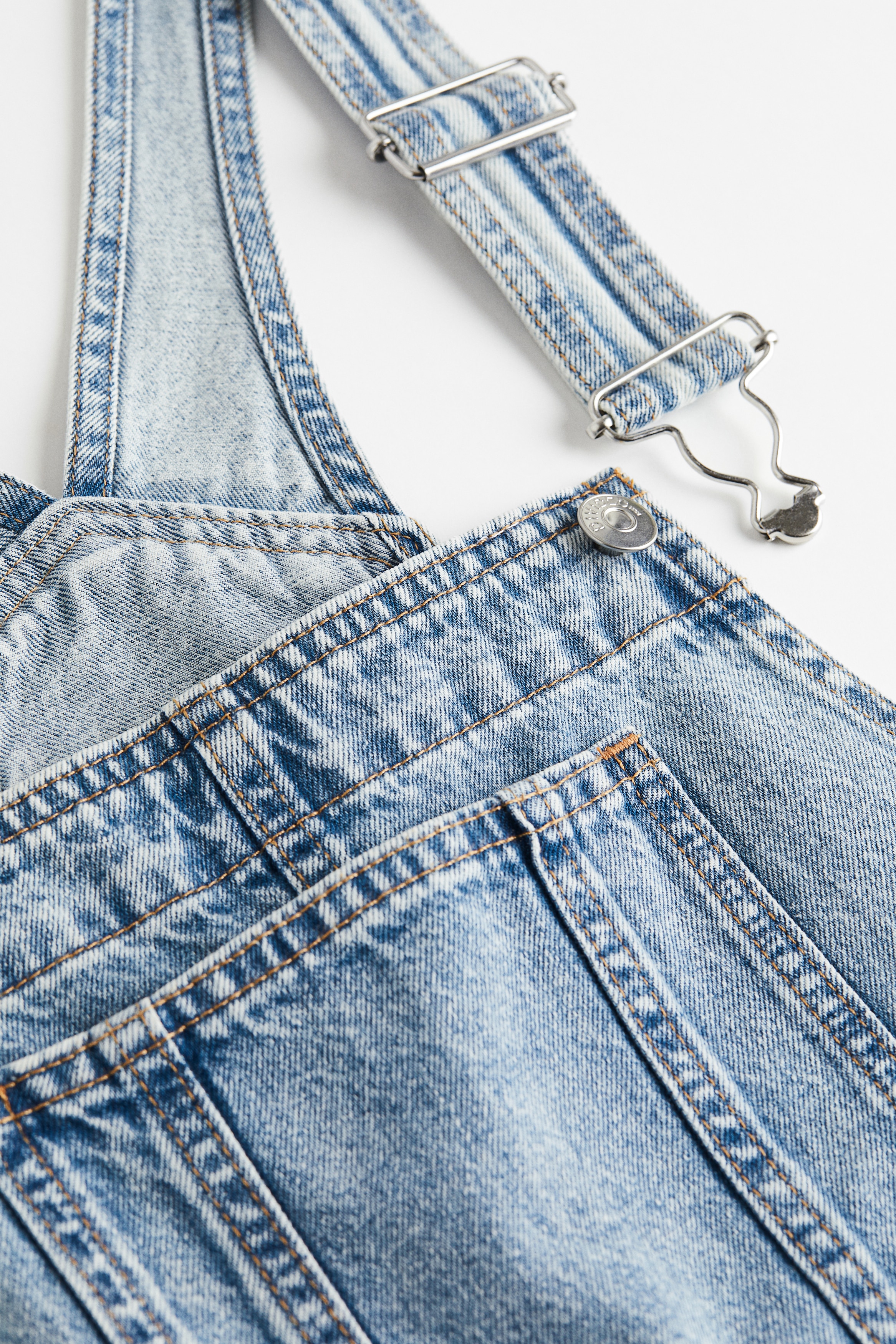 Women's Dark denim blue Denim dungaree dress | H&M