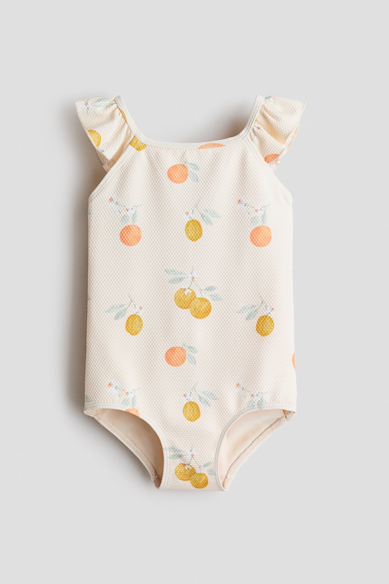 Costume intero strutturato - Beige chiaro/limoni/Beige chiaro/fiori/Blu/fiori/Giallo/bianco righe - 1