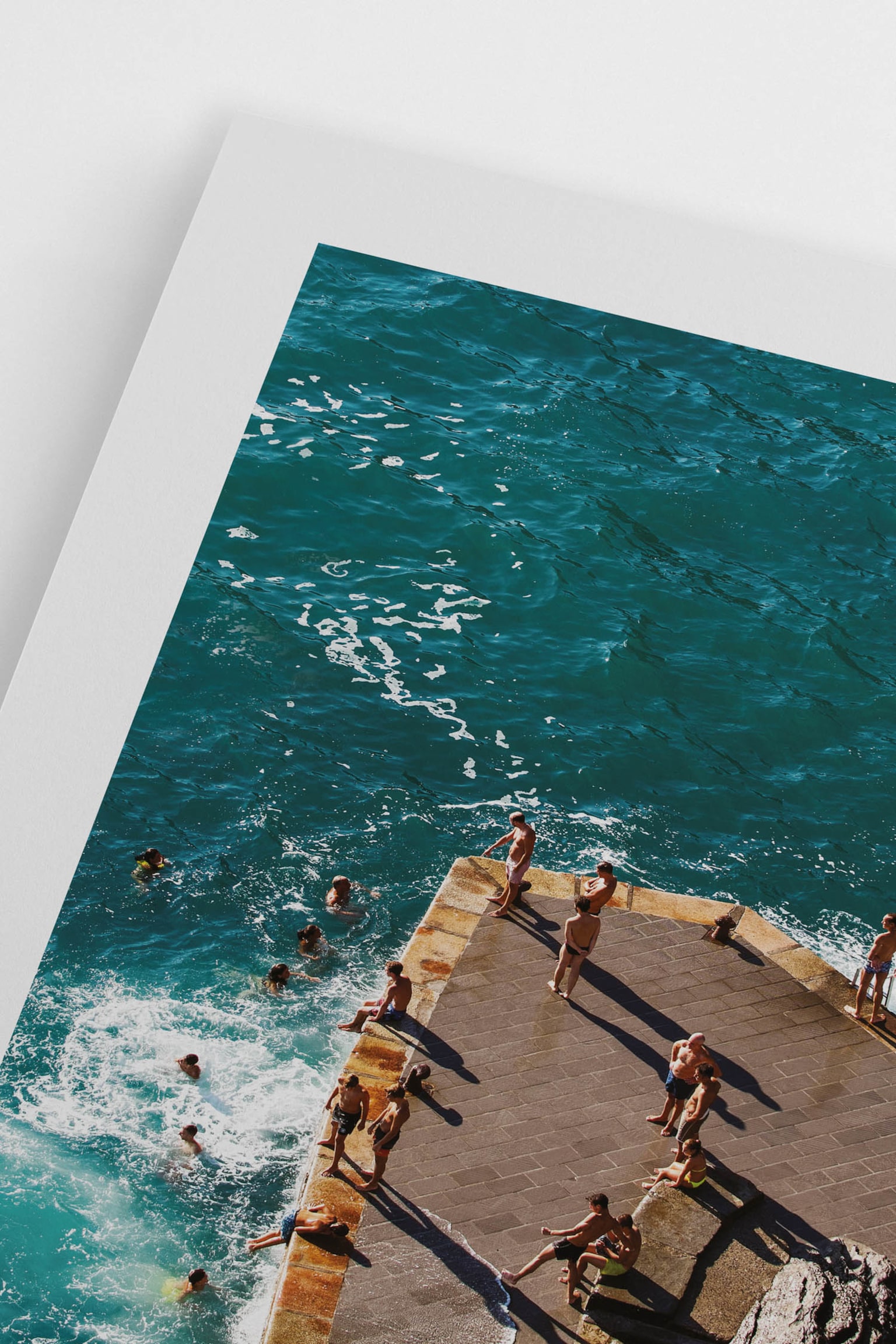 Rocky Ocean Pier Poster - Blue - 3