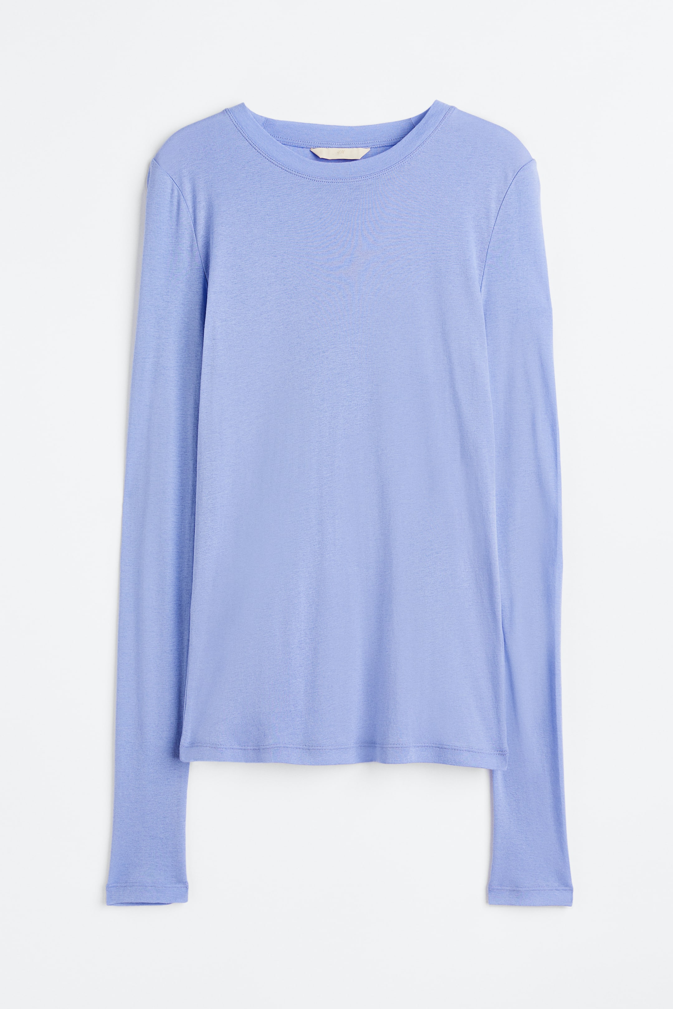 View larger image: Pima cotton jersey top - Light blue - Ladies | H&M 1