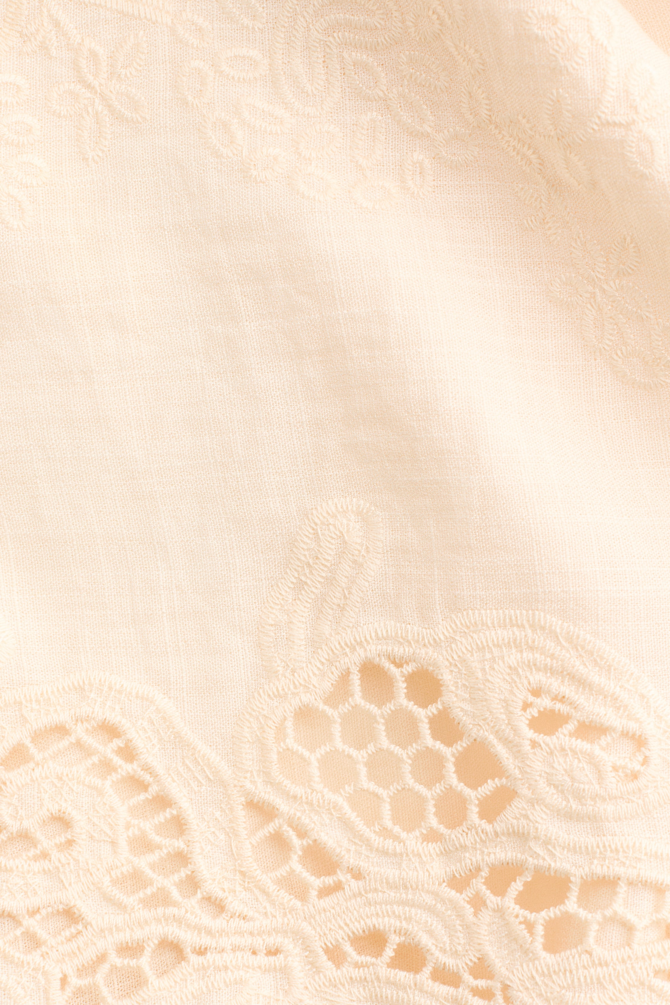 Subtle Cutwork Women's Cream Dress with Eyelet Embroidery | H&M US