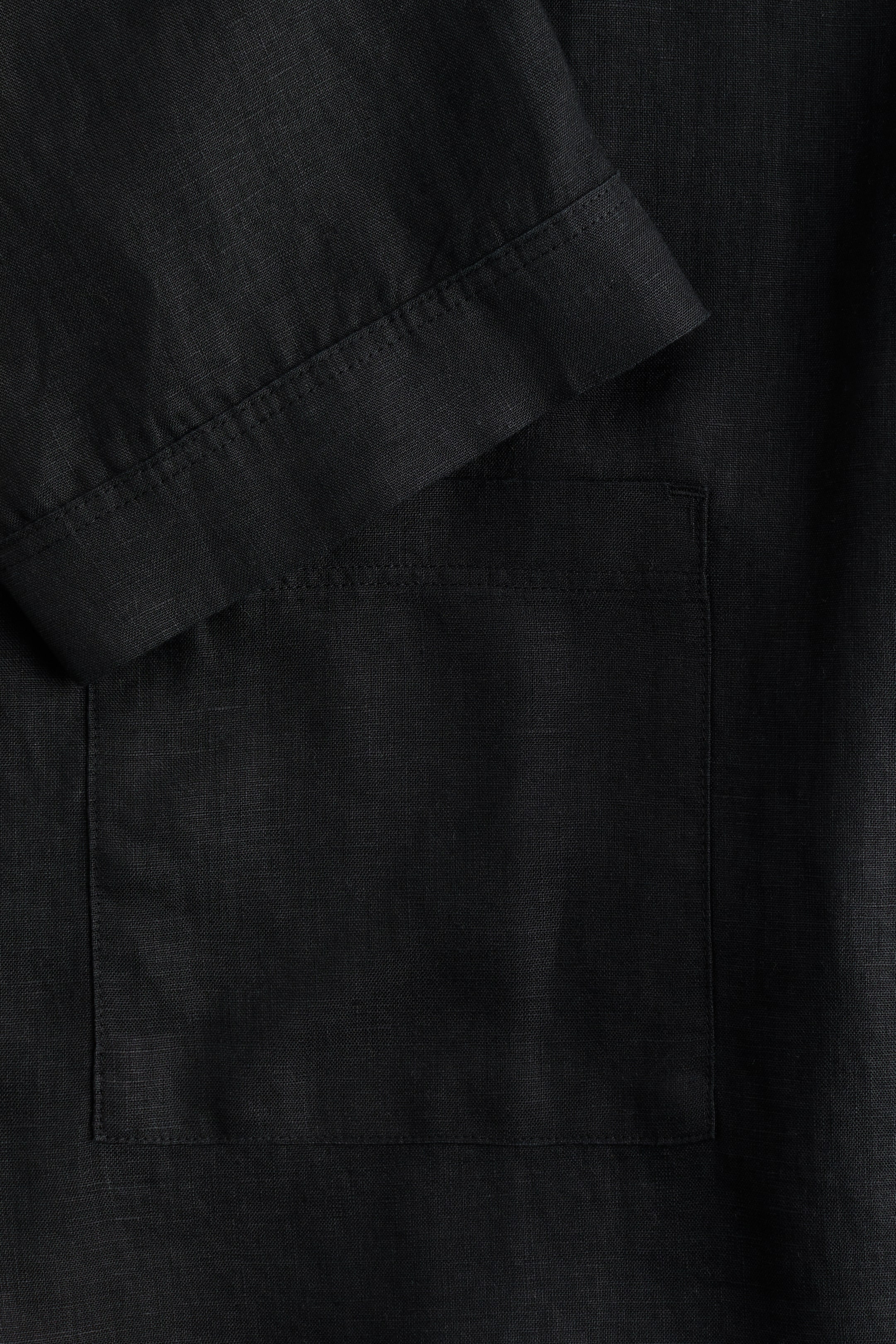 拡大画像を表示: ウォッシュリネンドレッシングガウン - ブラック - レディース | H&M JP 3