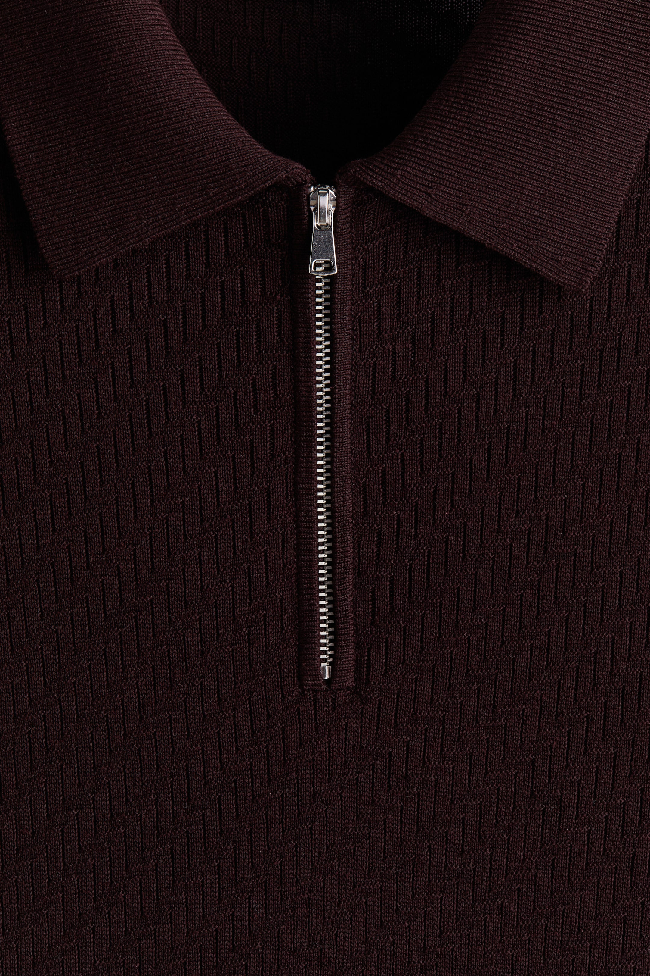 Slim-Fit Textured Polo Shirt