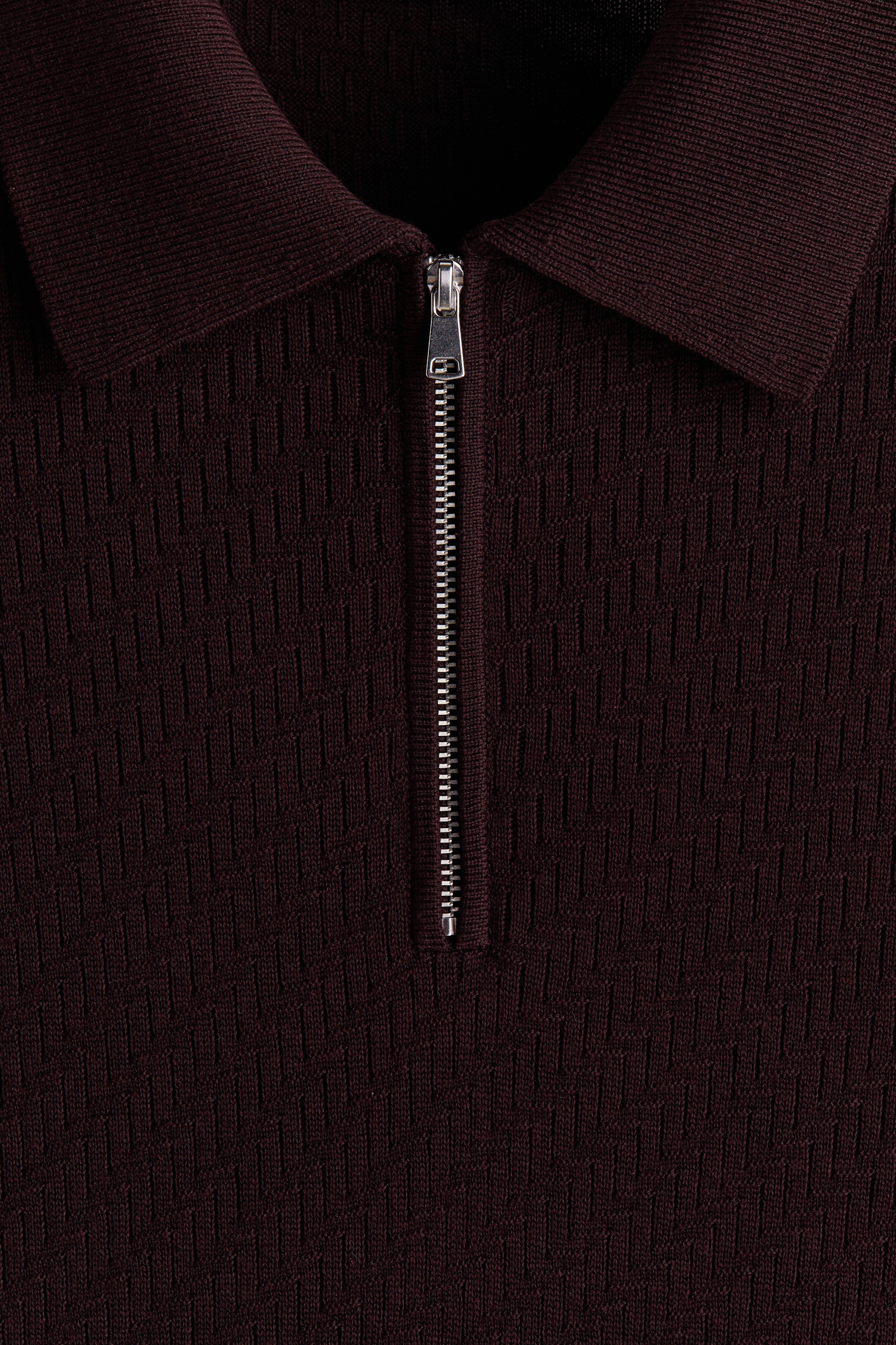 Slim-Fit Textured Polo Shirt