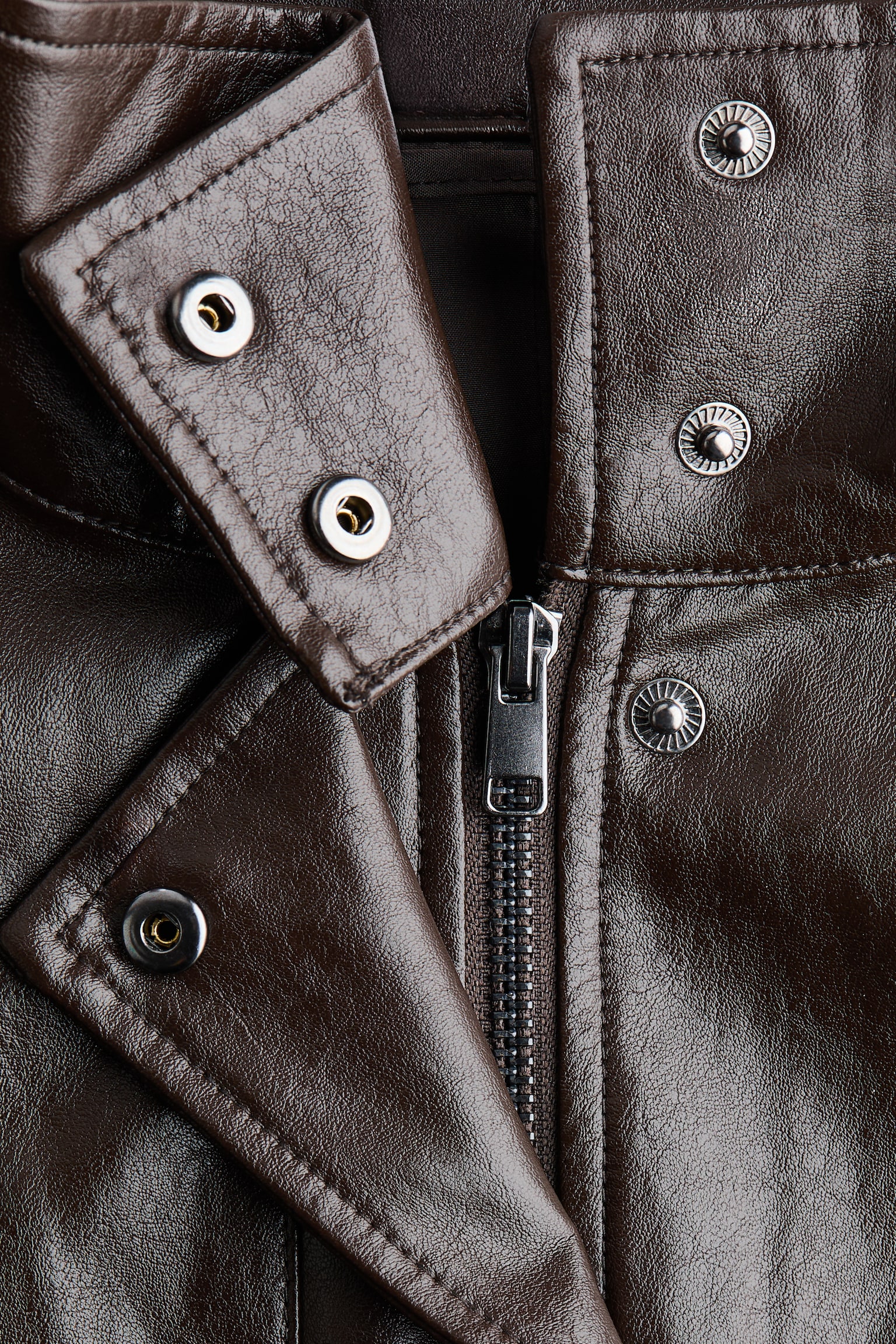 Coated jacket - Dark brown - 3