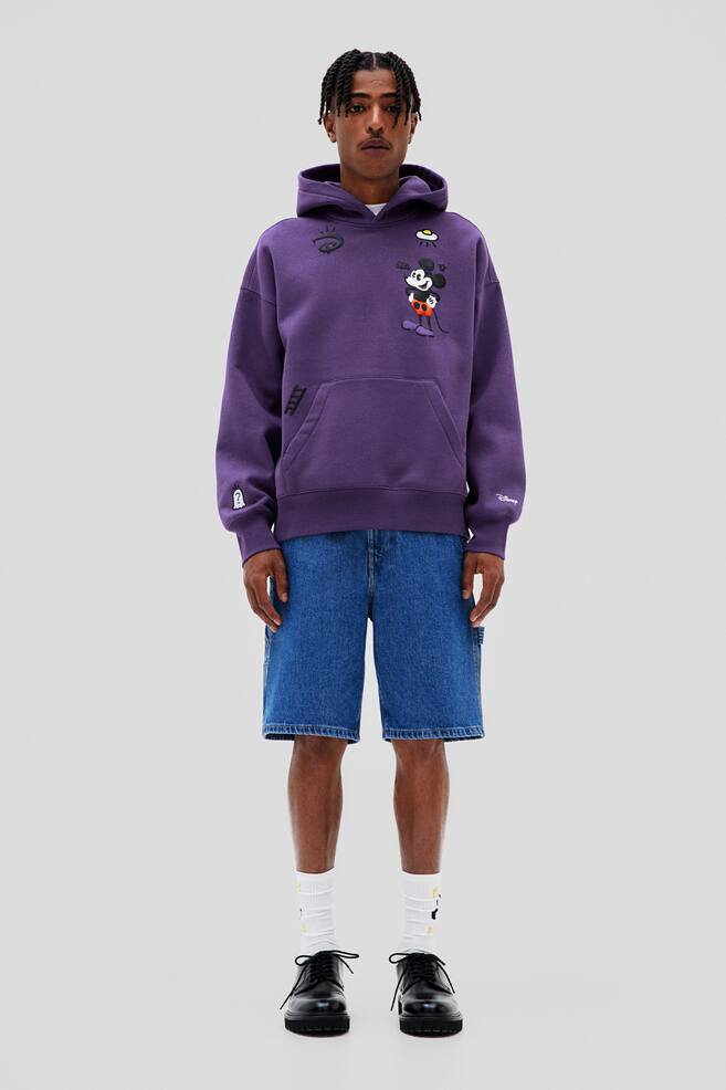 Oversized Fit Hoodie - Dark purple/Disney100/Black/Disney100 - 6