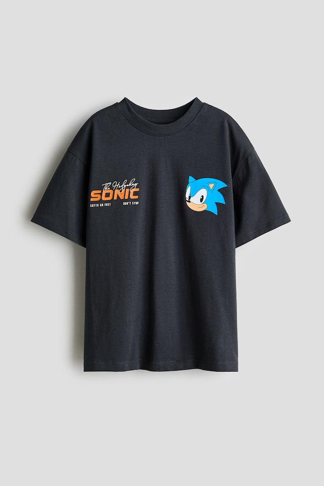 T-shirt oversize imprimé - Gris/Sonic le Hérisson/Bleu marine/Marvel Comics/Gris foncé/Toy Story/Blanc/Stumble Guys/Vert clair/Minions/Gris foncé/Marvel Comics/Vert ancien clair/Minecraft/Blanc/FIFA World Cup 2026™/Blanc/Pokémon/Rouge/Snoopy/Bleu pâle/Mickey/Crème/Bluey/Rouge/Cars/Turquoise clair/Hot Wheels/Bleu vif/Hot Wheels/Bleu clair/Sonic le Hérisson - 1