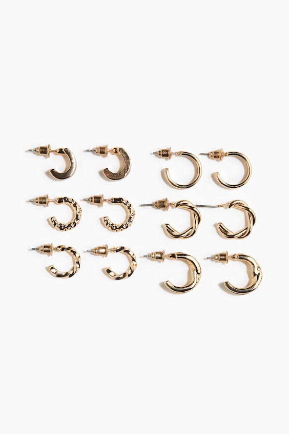 Женские серьги-кольца H&M, 6 пар