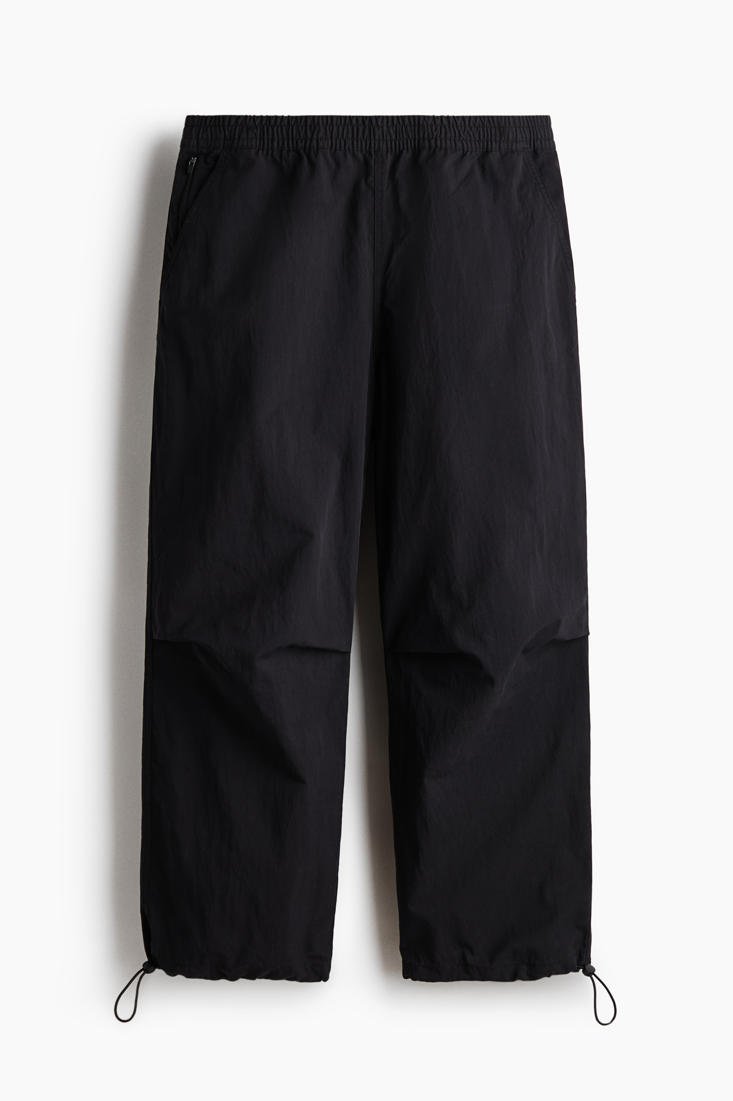 Relaxed-Fit Parachute Pants - Black/Gray/White