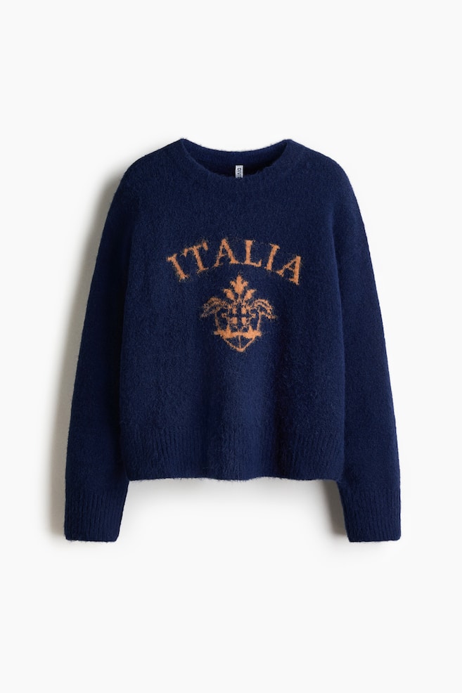 Jacquard-motif jumper - Dark blue/Italia/Light turquoise/Adore/Grey marl/Adore - 1