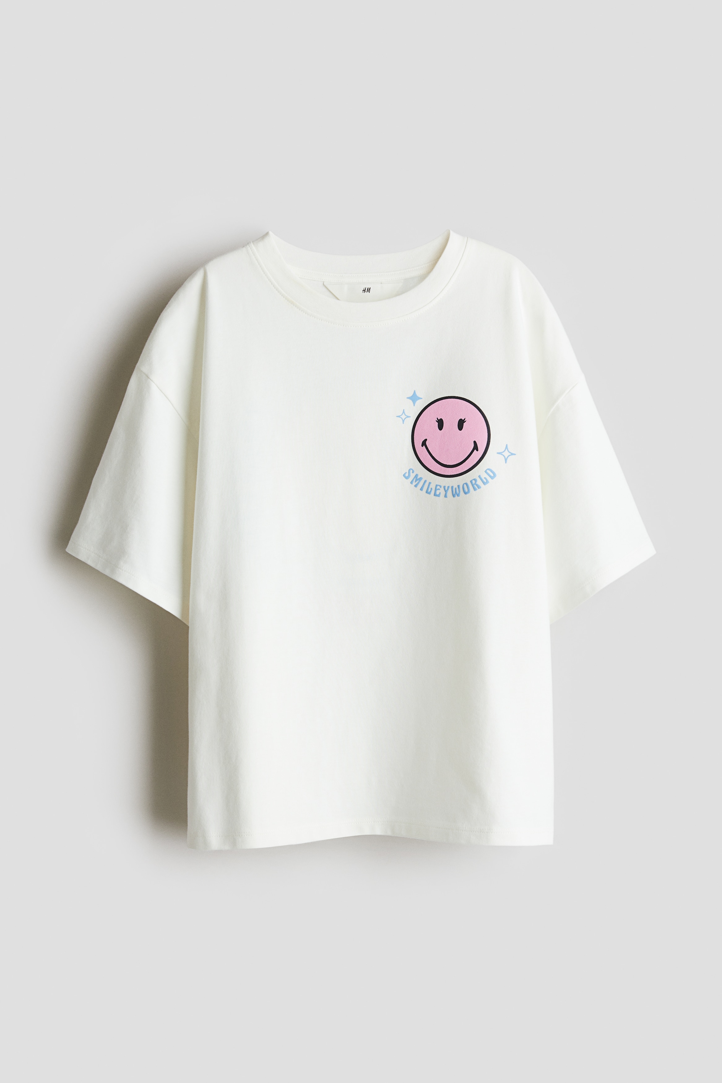 Printed Cotton T-Shirt - Dark beige/SmileyWorld® - Kids | H&M US