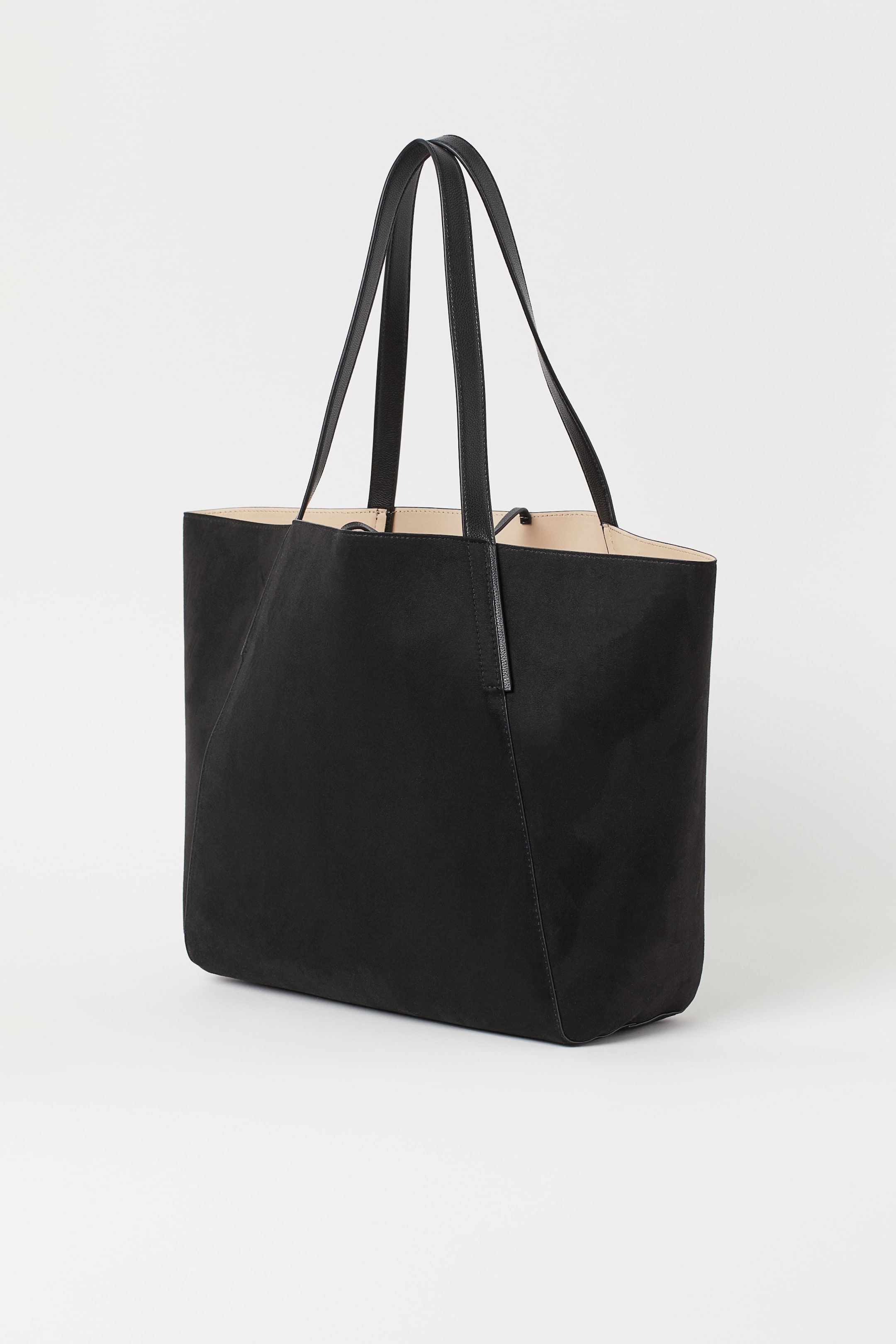 Xem ảnh lớn hơn: Túi shopper giả da lộn - Màu đen - Ladies | H&M VN 2