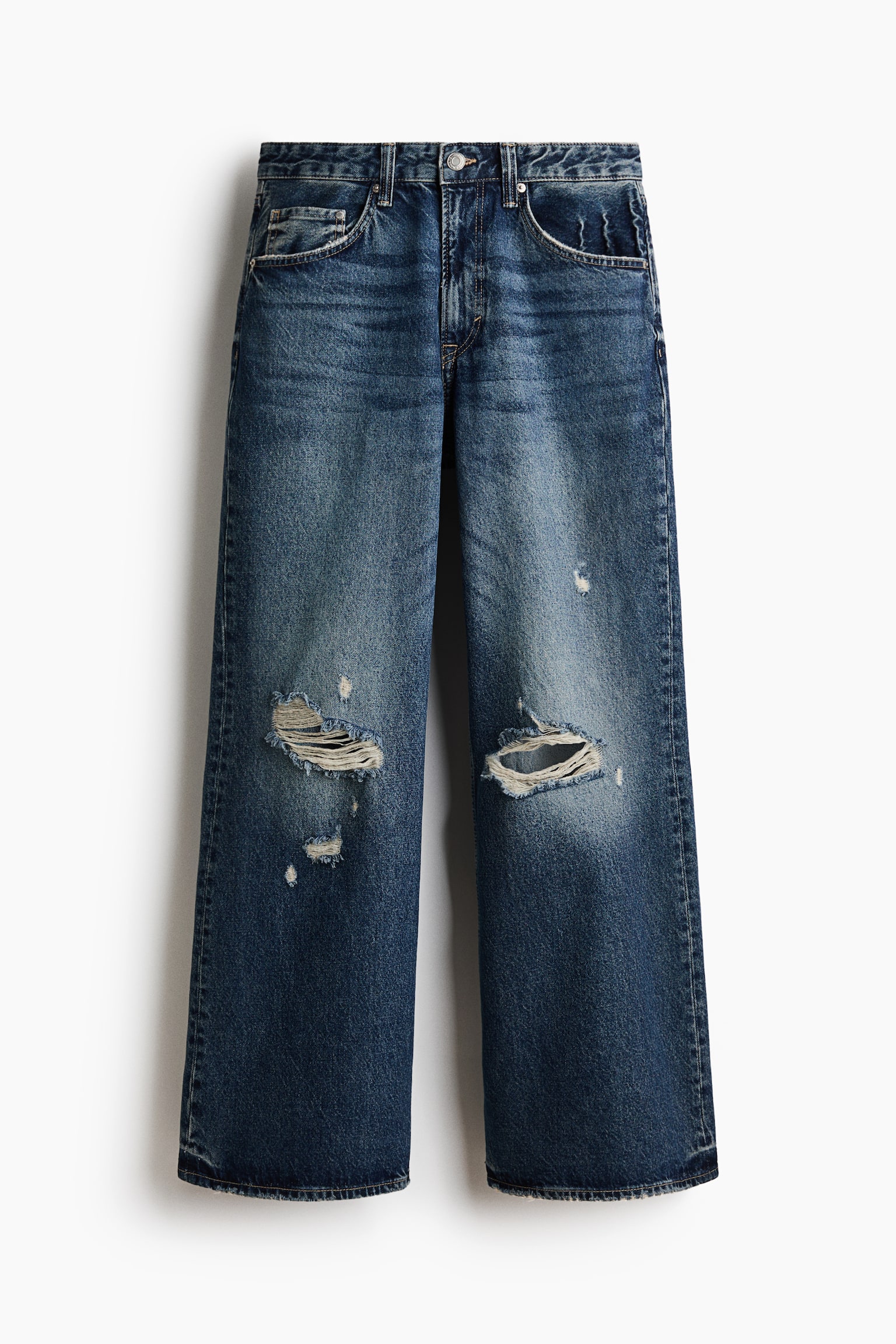 Loose Bootcut Jeans - Sötét farmerkék/Sötét farmerszürke/Koptatott farmerkék/Világos farmerkék - 1