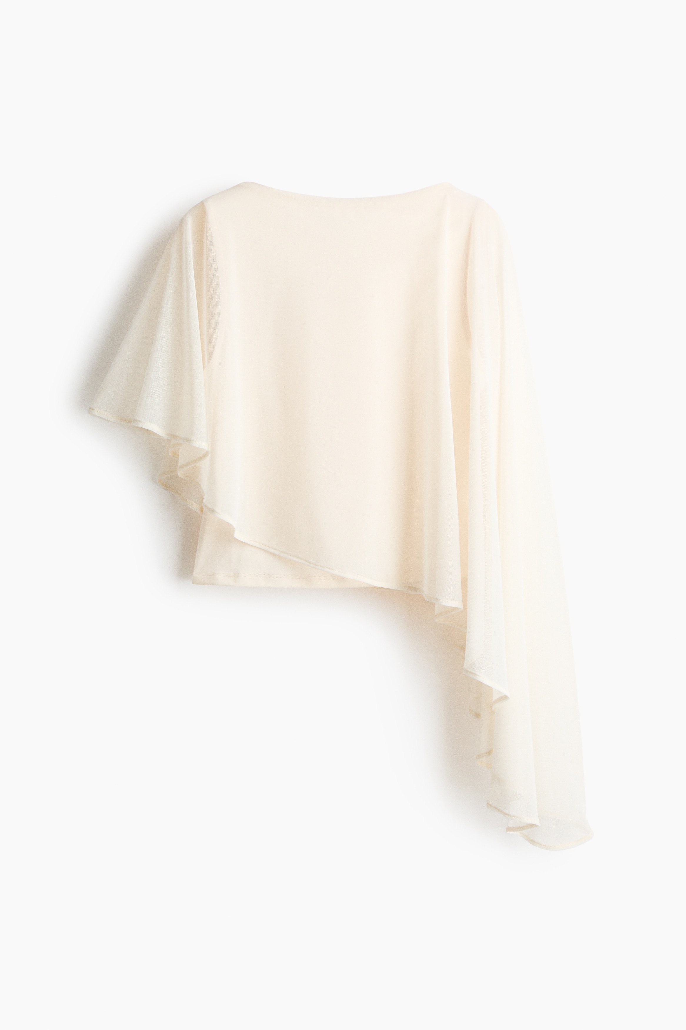 Asymmetric Cape Top - Cream
