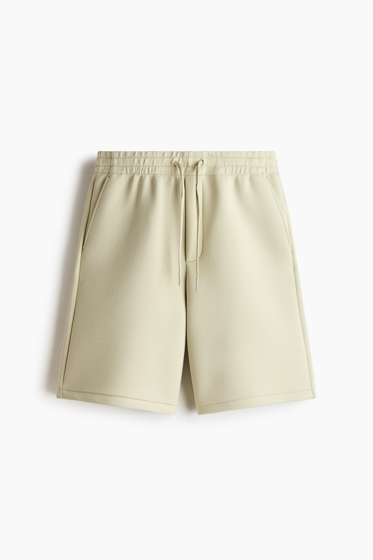 Relaxed Fit Scuba shorts-Light dusty green - 1