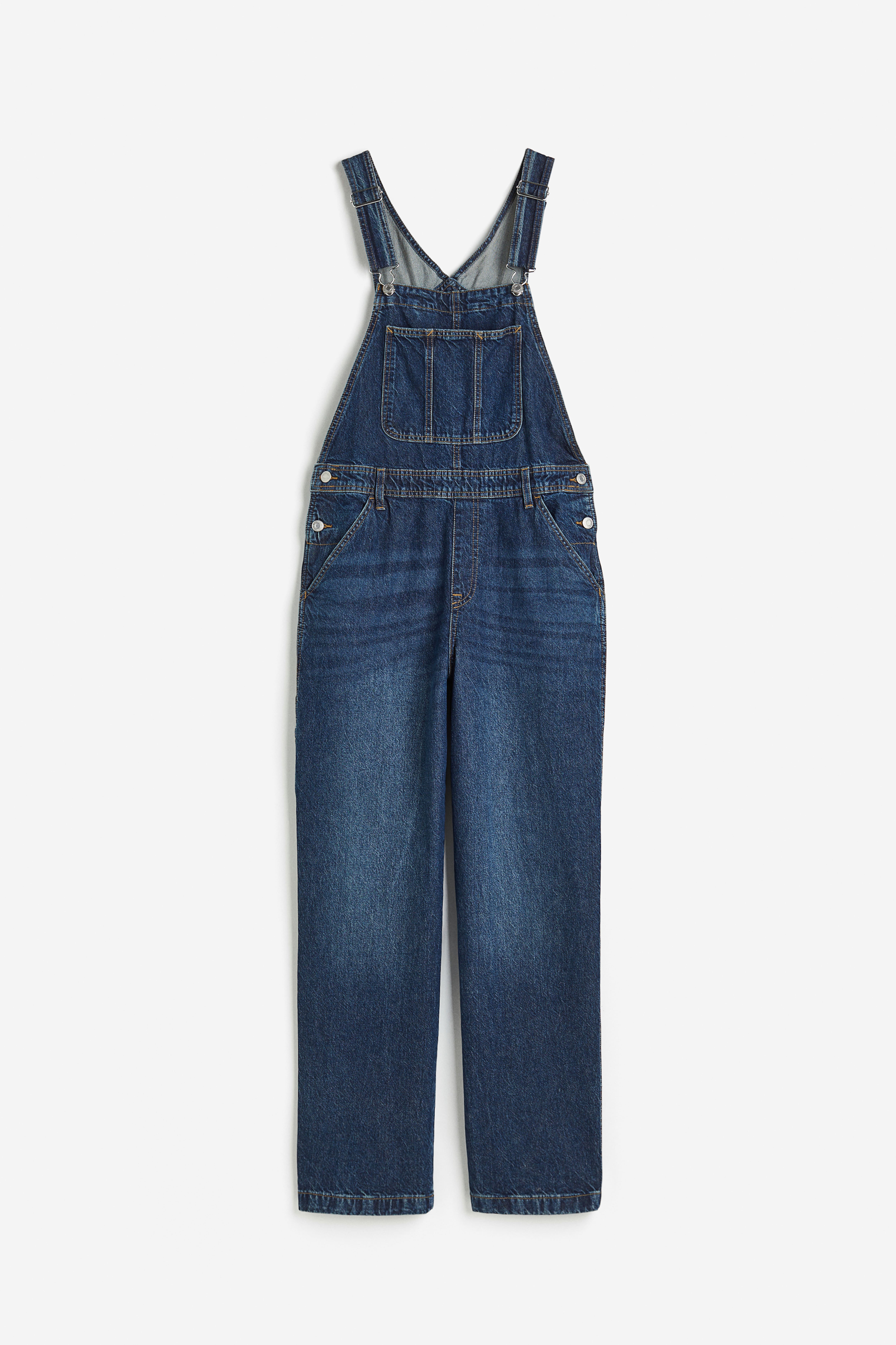 Straight Denim Overalls Light denim blue Ladies H M CA