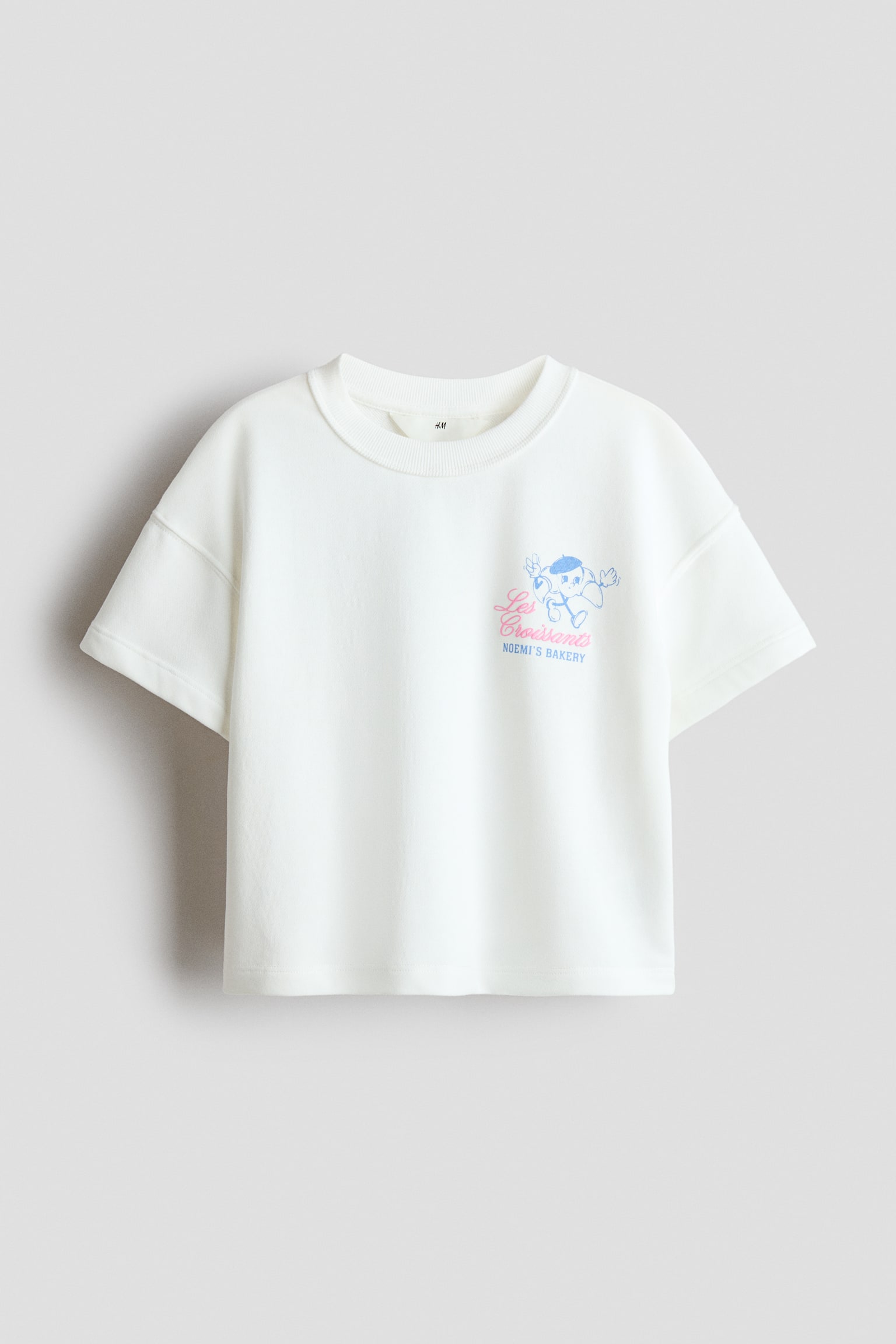 Playera en french terry con diseño - Blanco/Noemi's Bakery